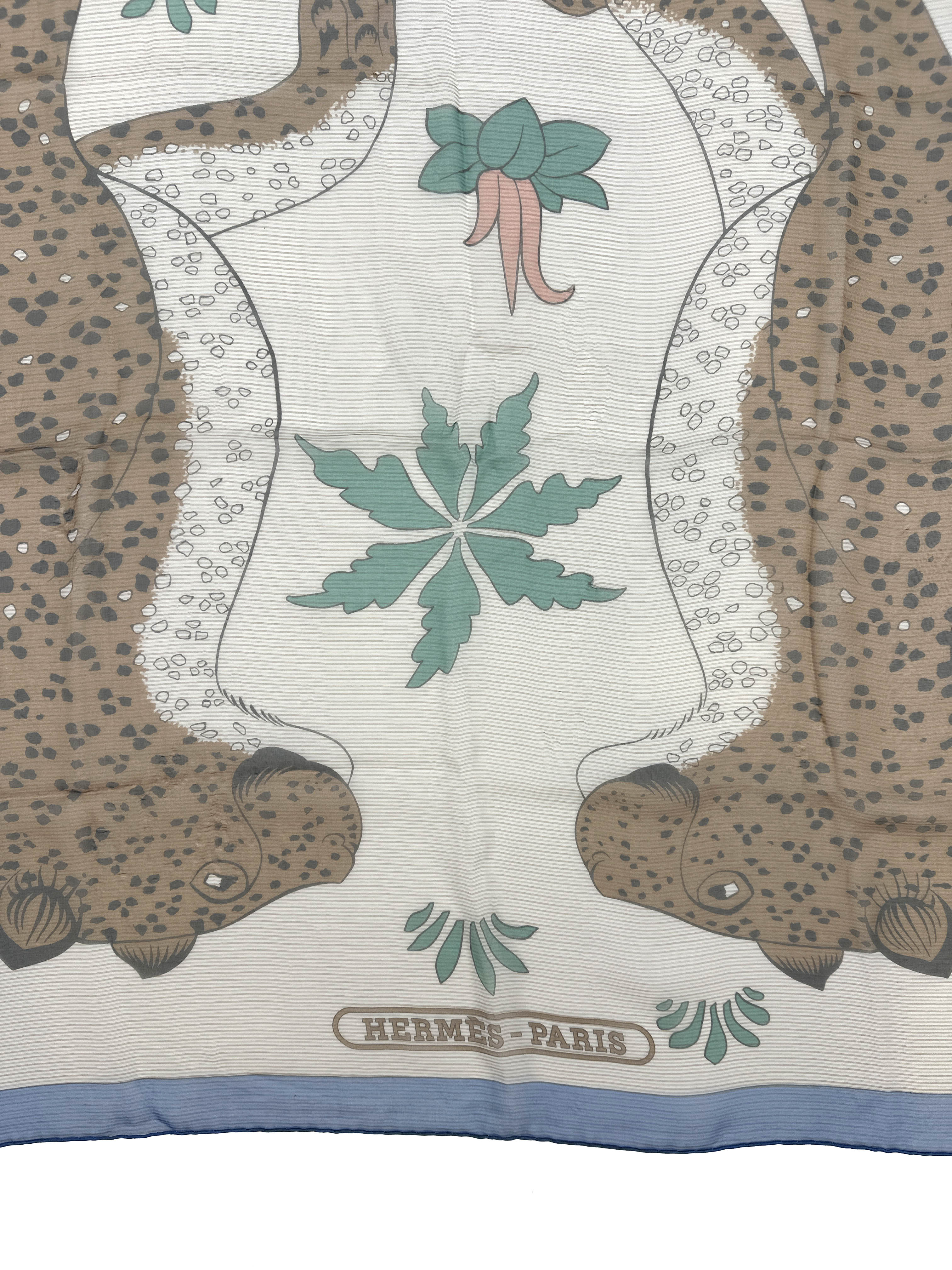 Hermès Les Leopards Mousseline 140