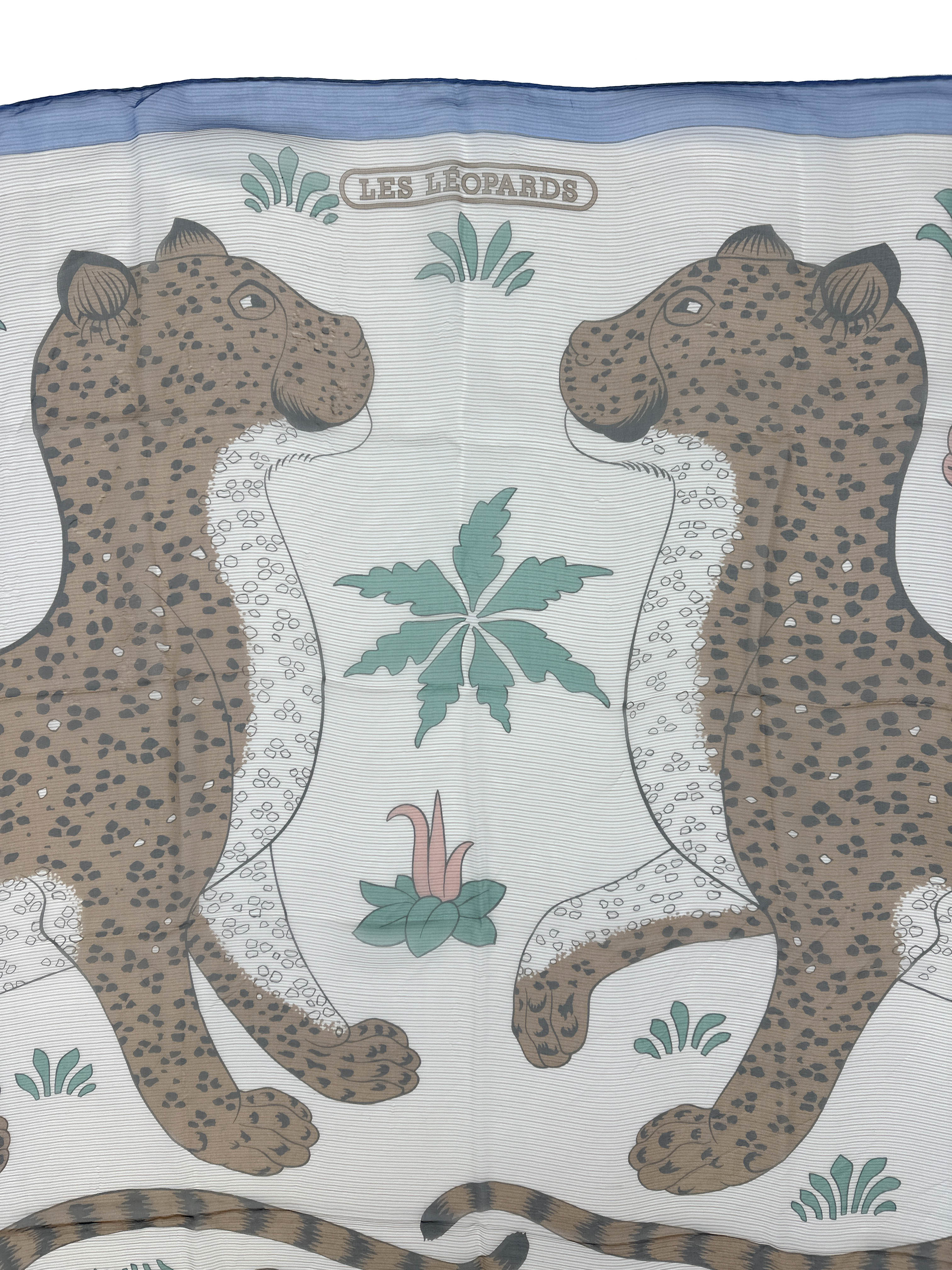 Hermès Les Leopards Mousseline 140