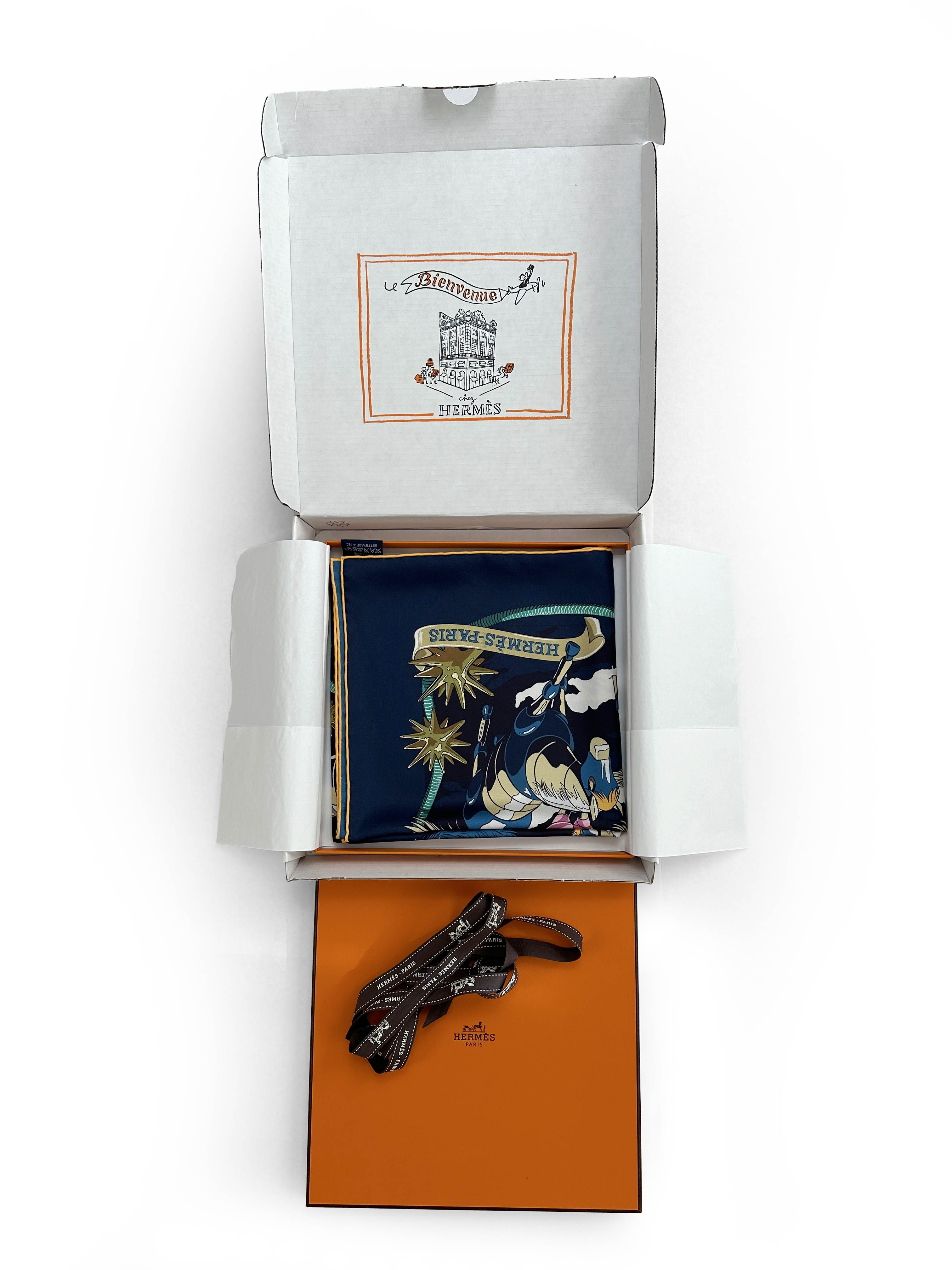 Hermès Les Mustangs II Double Face 90