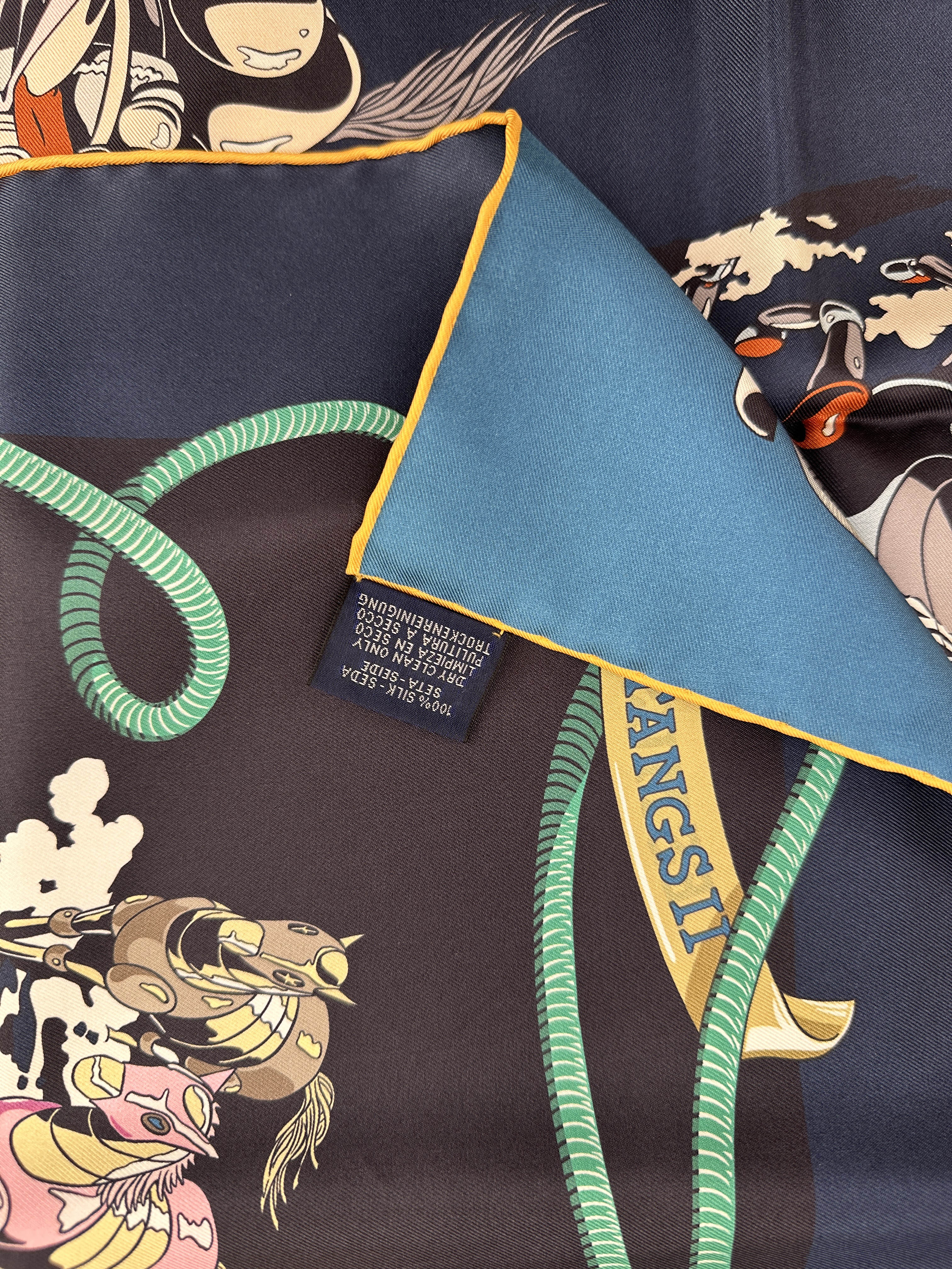 Hermès Les Mustangs II Double Face 90