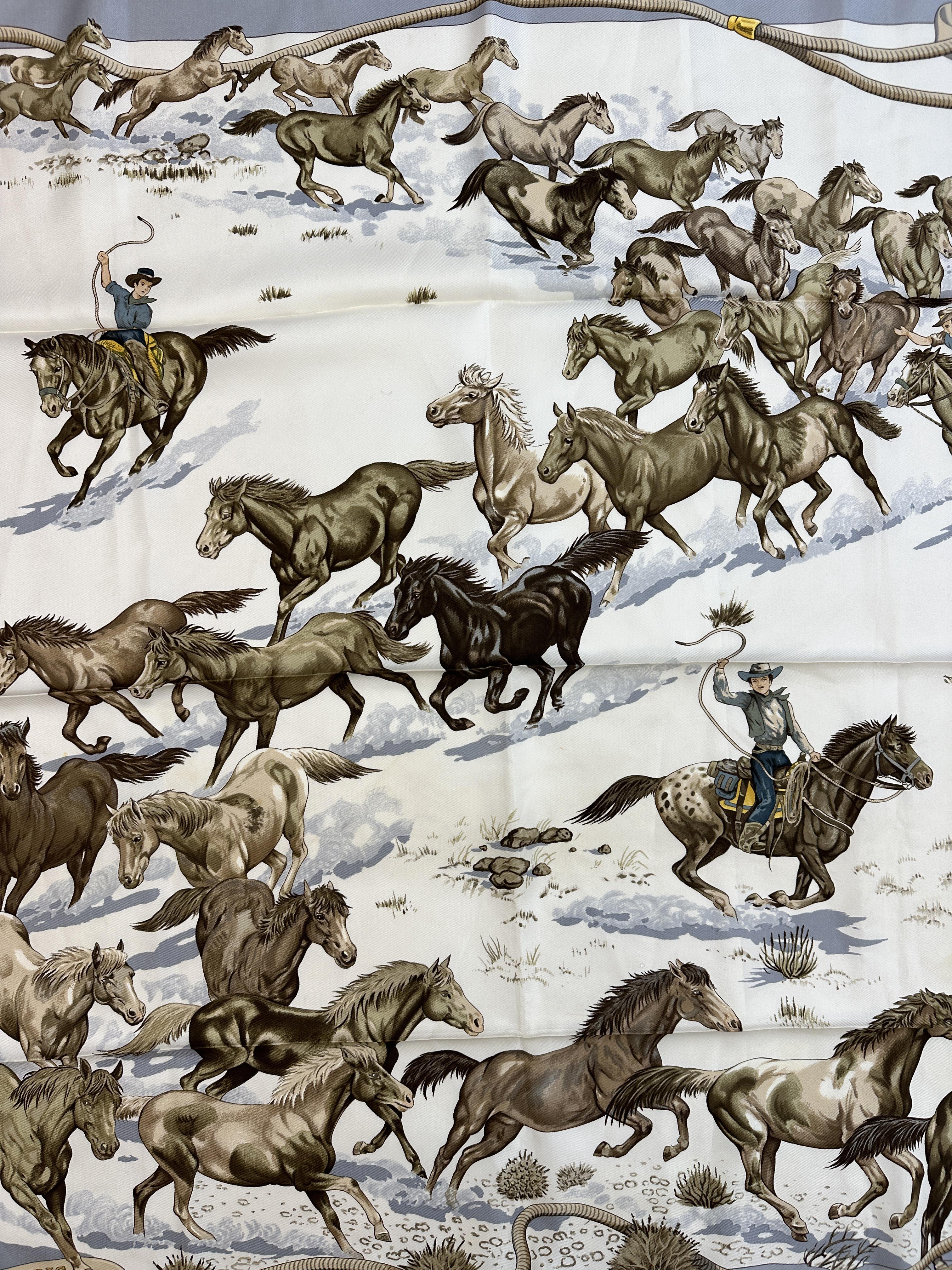 Hermès Les Mustangs 90