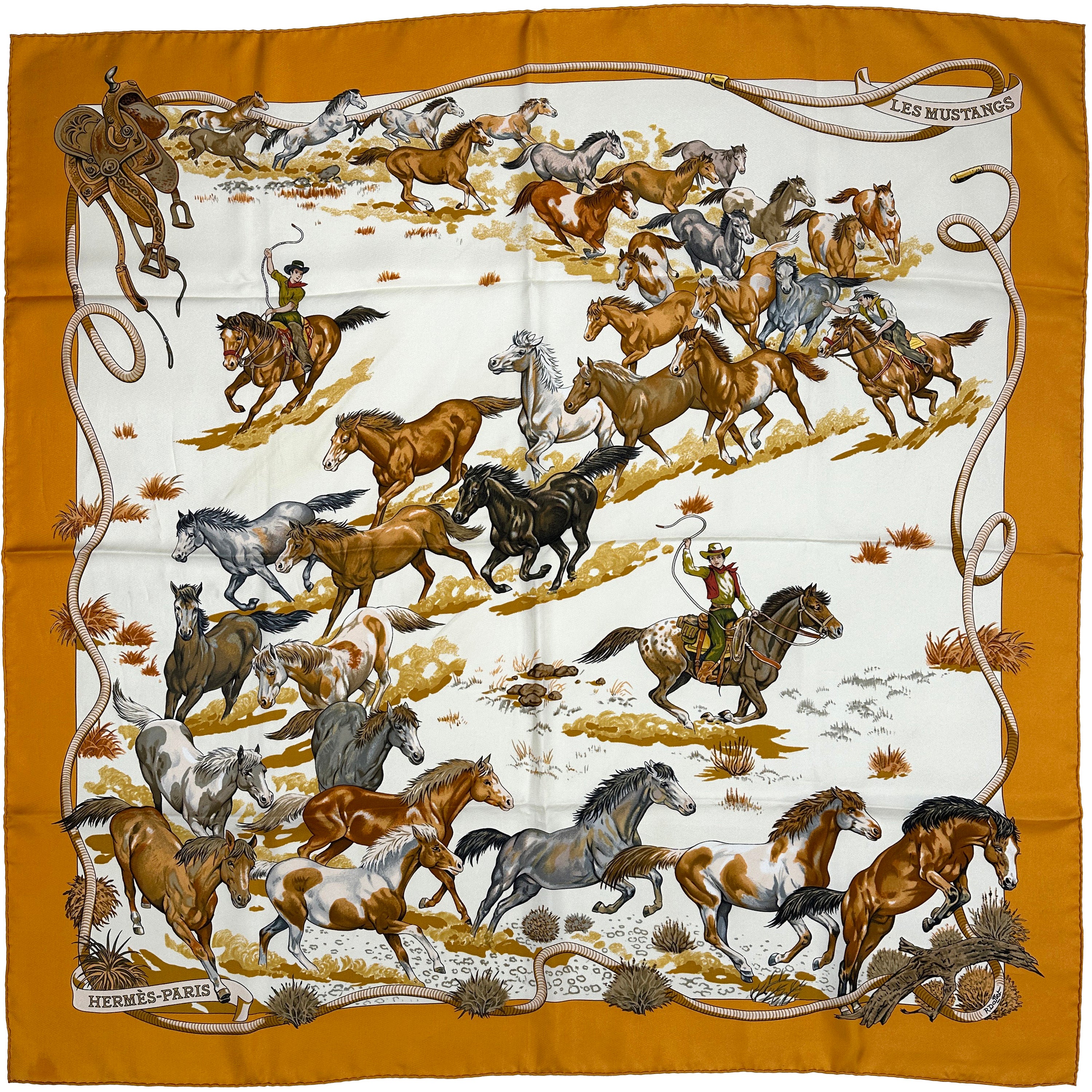 Hermès Les Mustangs 90