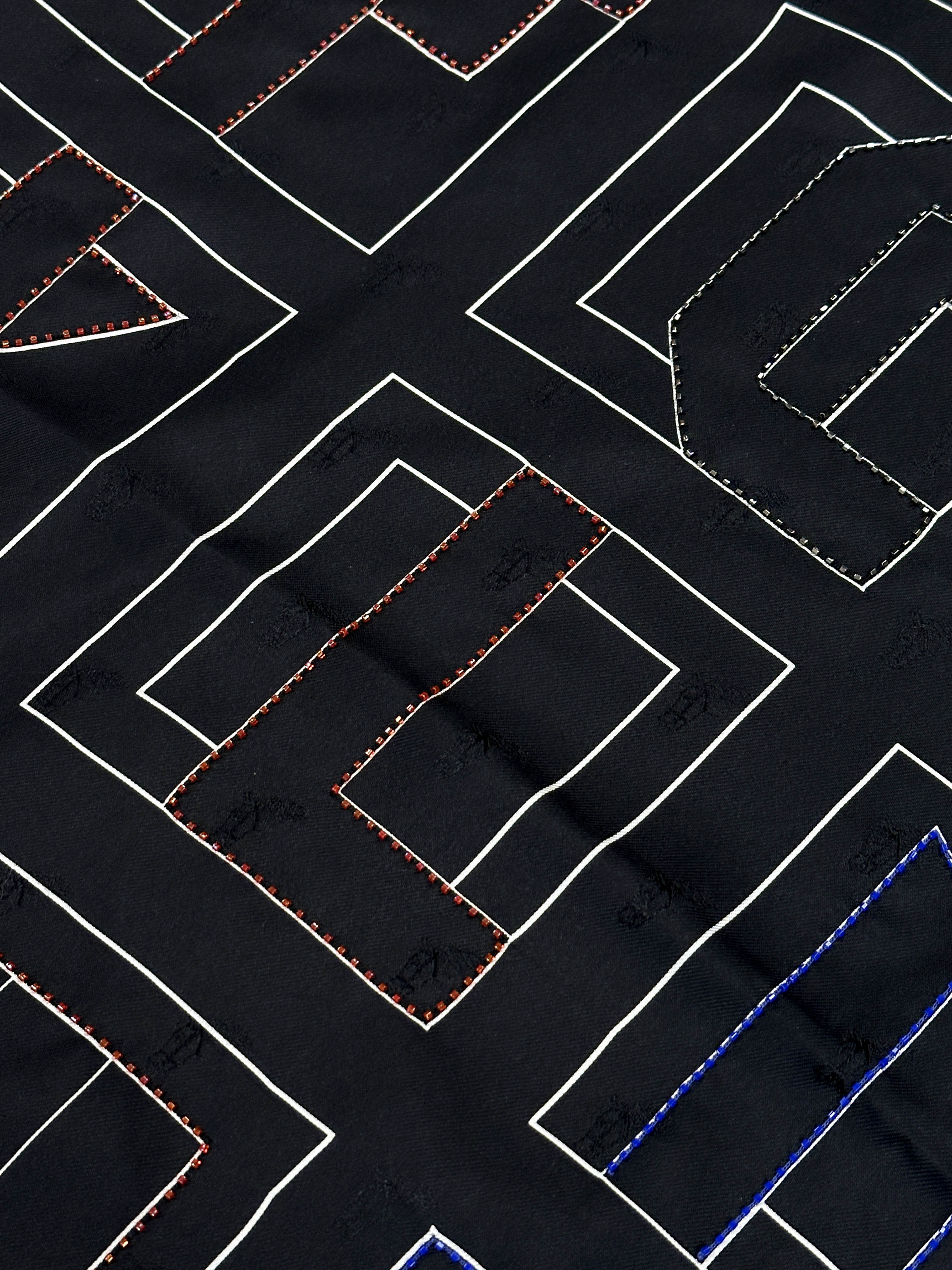 Hermès Lettres au Carré Exceptional Beaded Jacquard 70