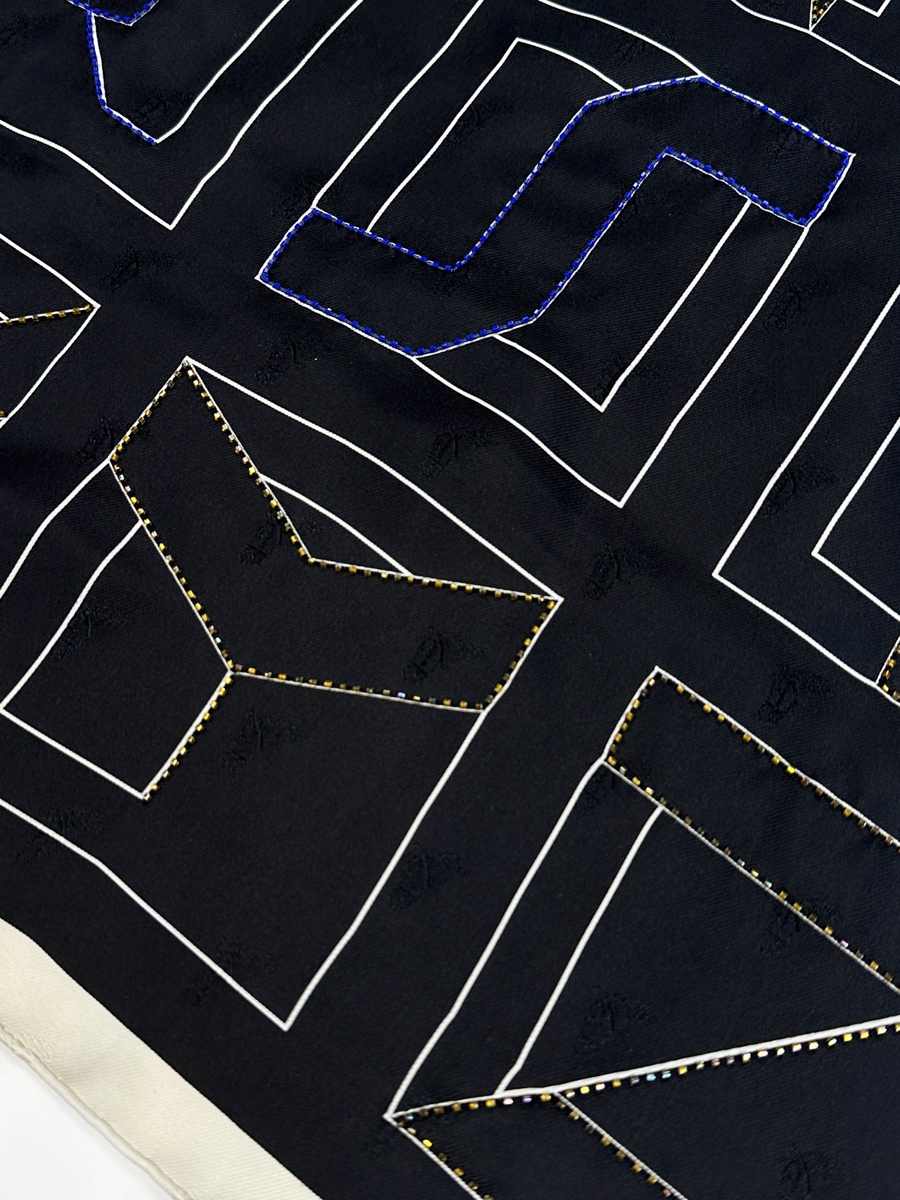 Hermès Lettres au Carré Exceptional Beaded Jacquard 70