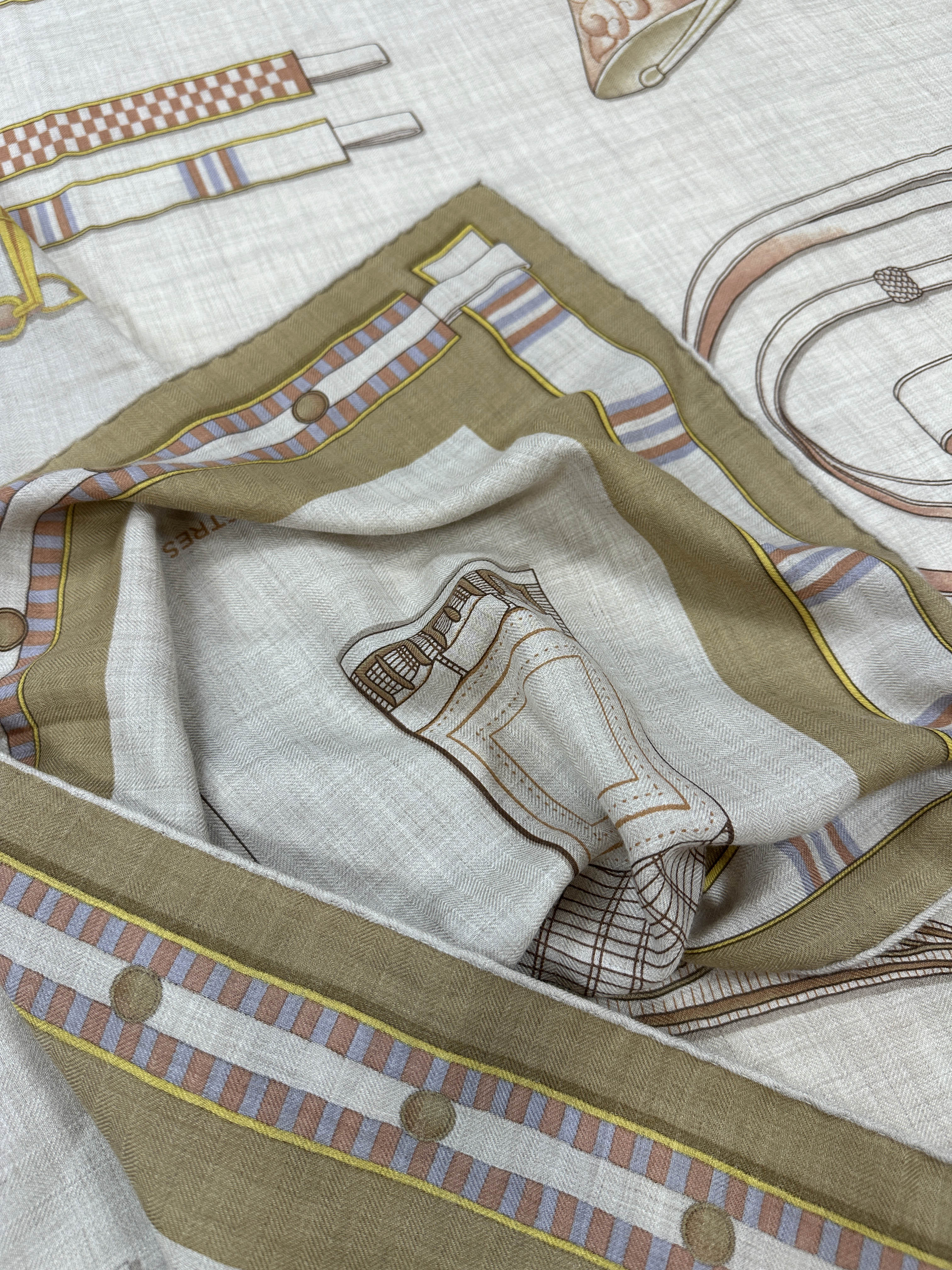 Hermès Lettres Equestres Cashmere Silk 140