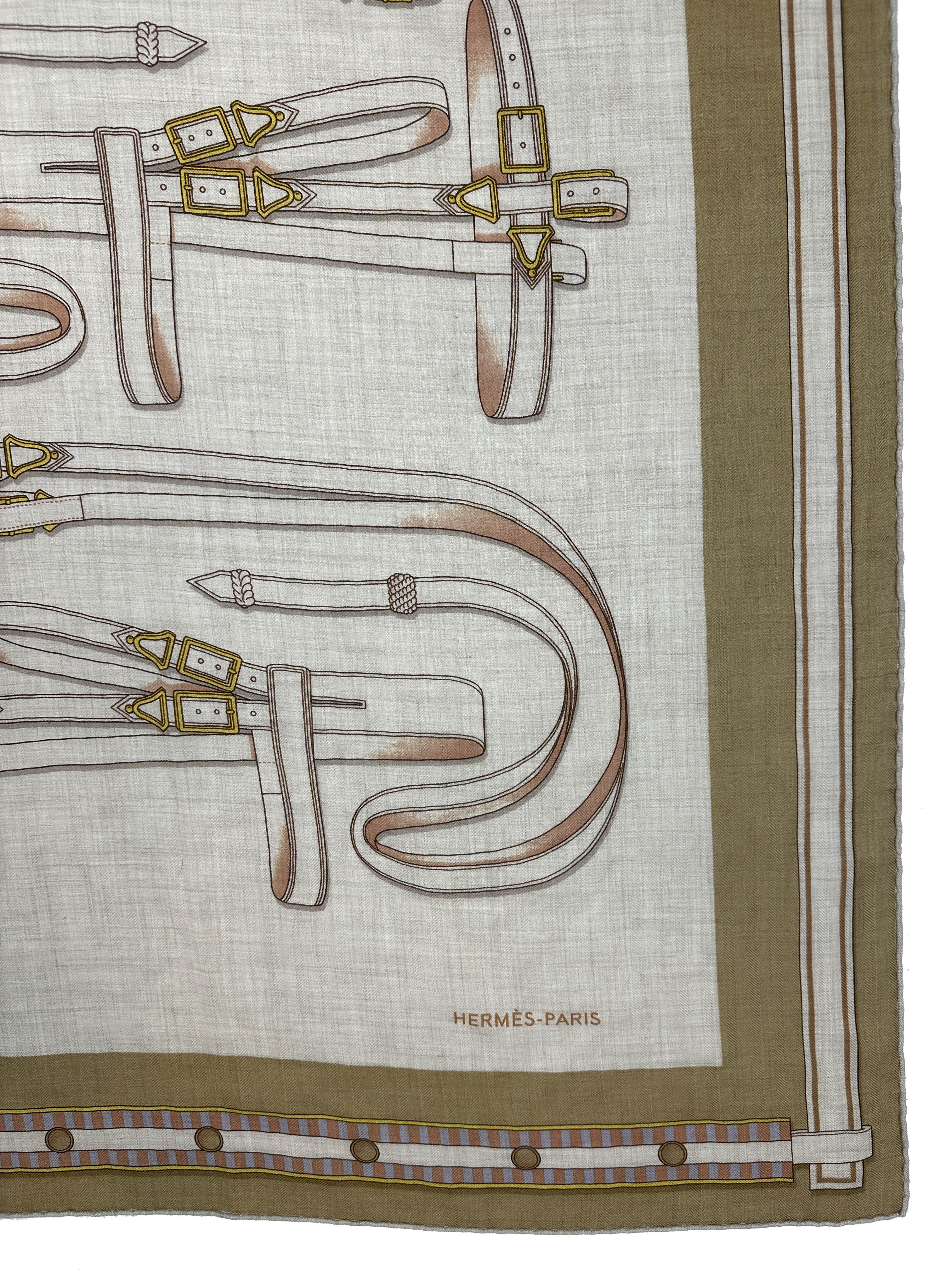 Hermès Lettres Equestres Cashmere Silk 140