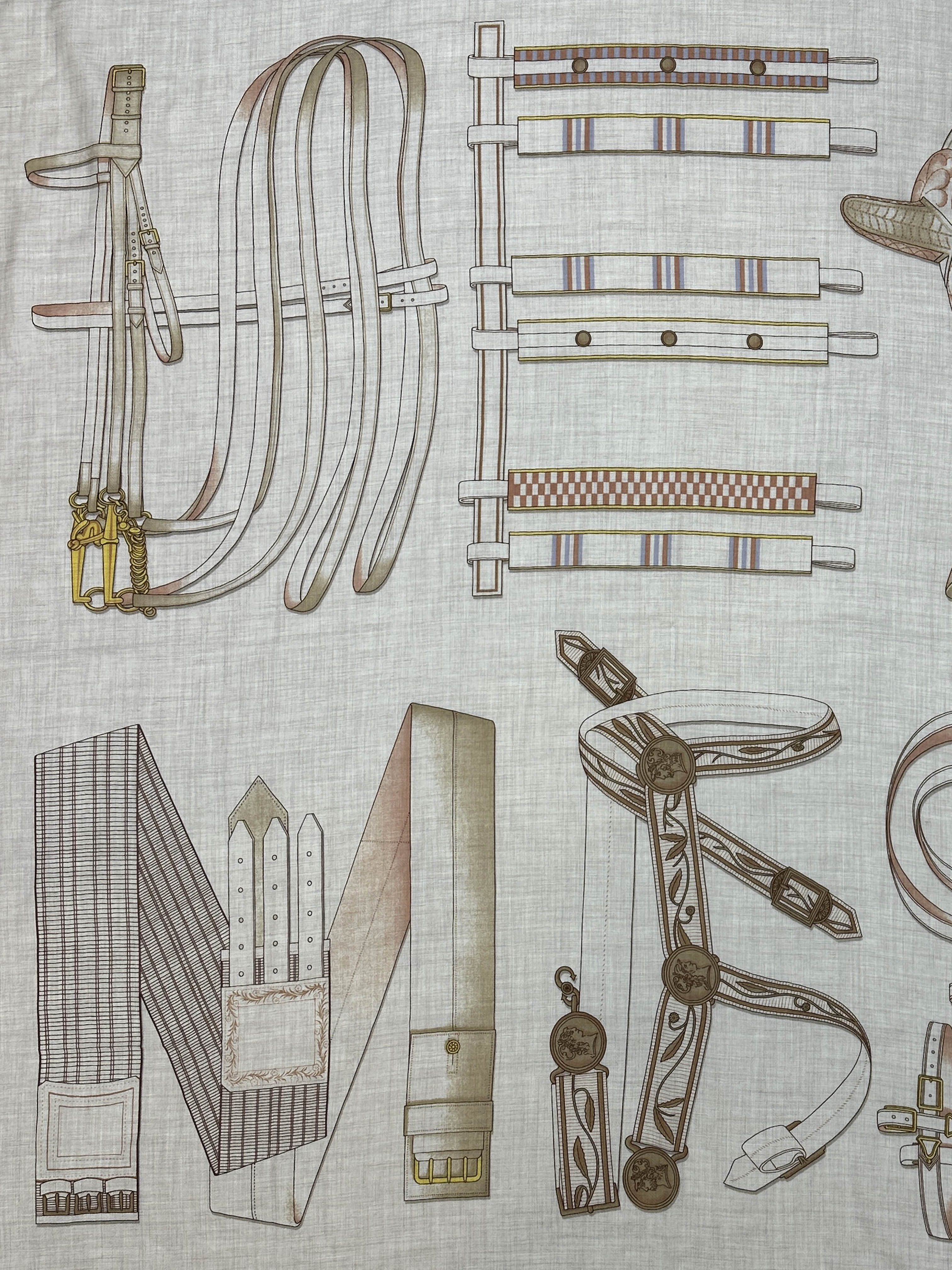 Hermès Lettres Equestres Cashmere Silk 140