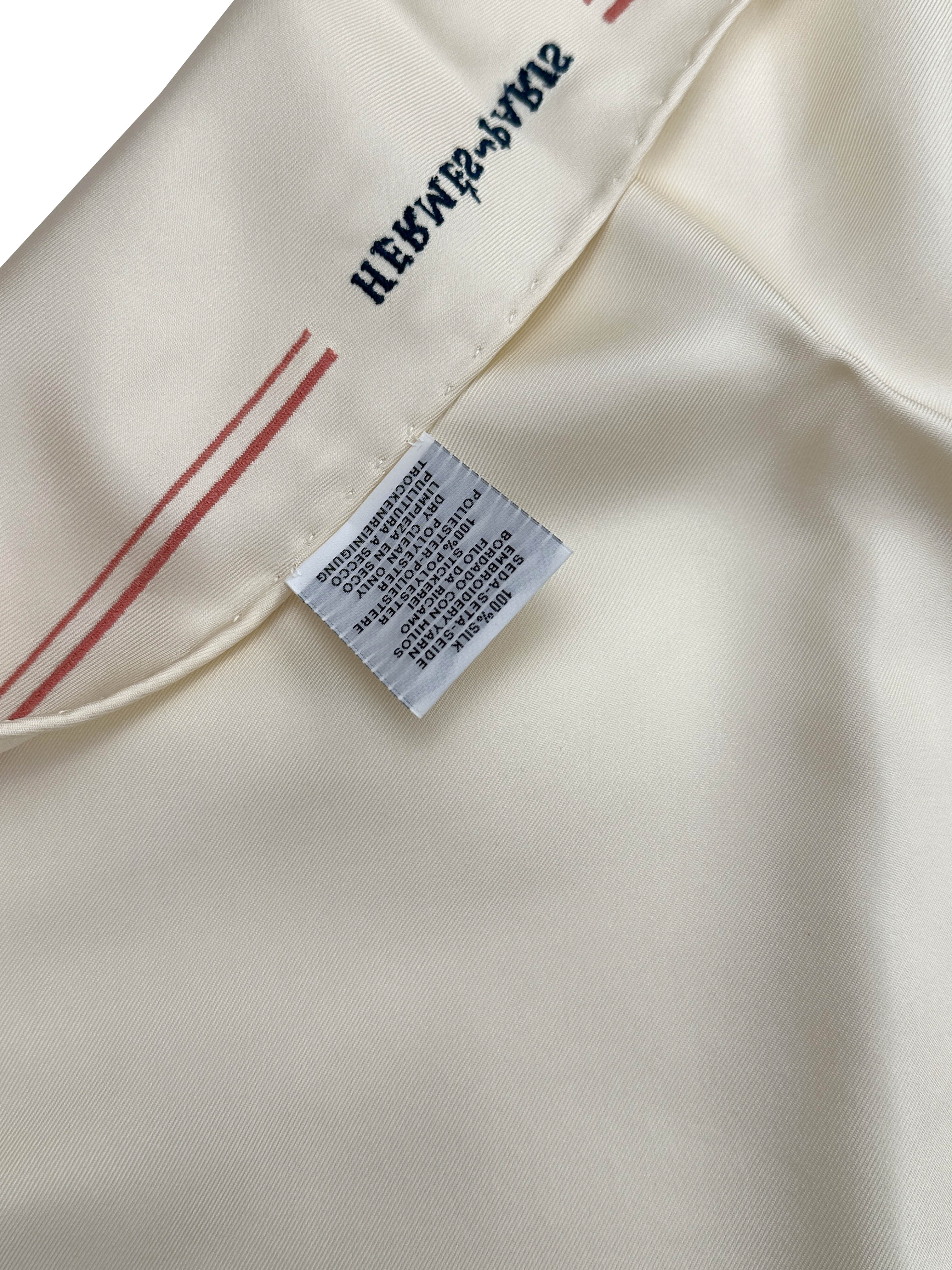 Hermès Liste au Bloc Embroidered Triangle