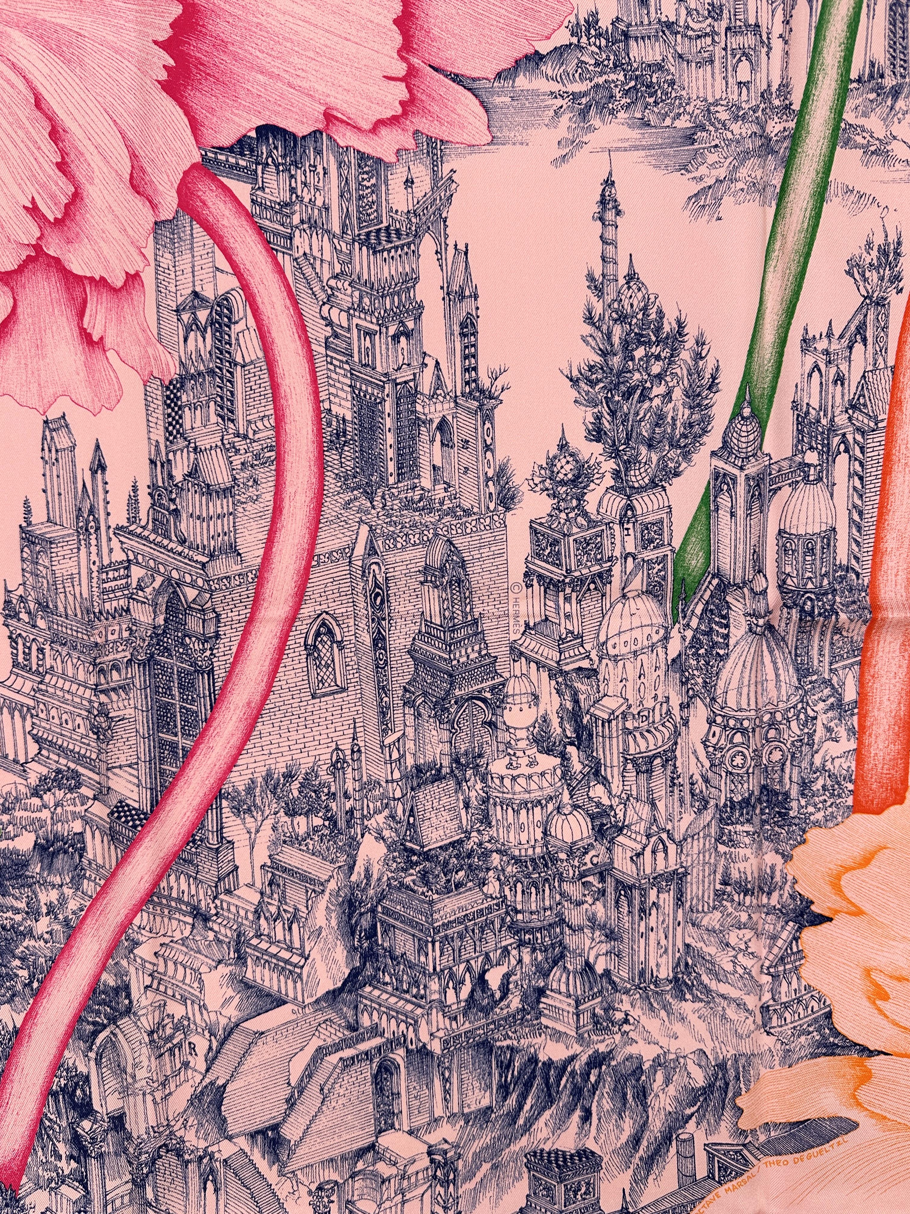 Hermès A L’Ombre des Pivoine 90