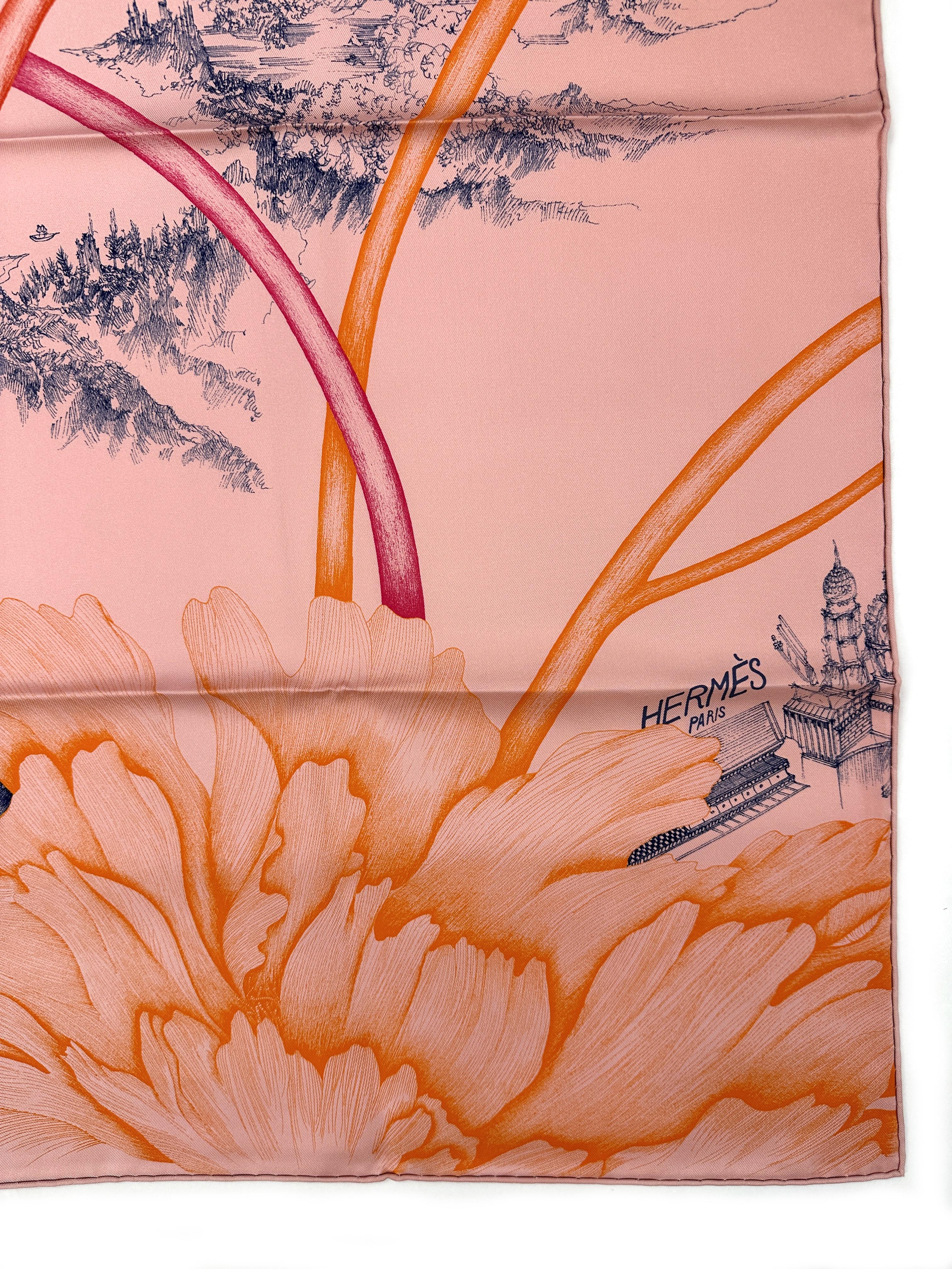 Hermès A L’Ombre des Pivoine 90