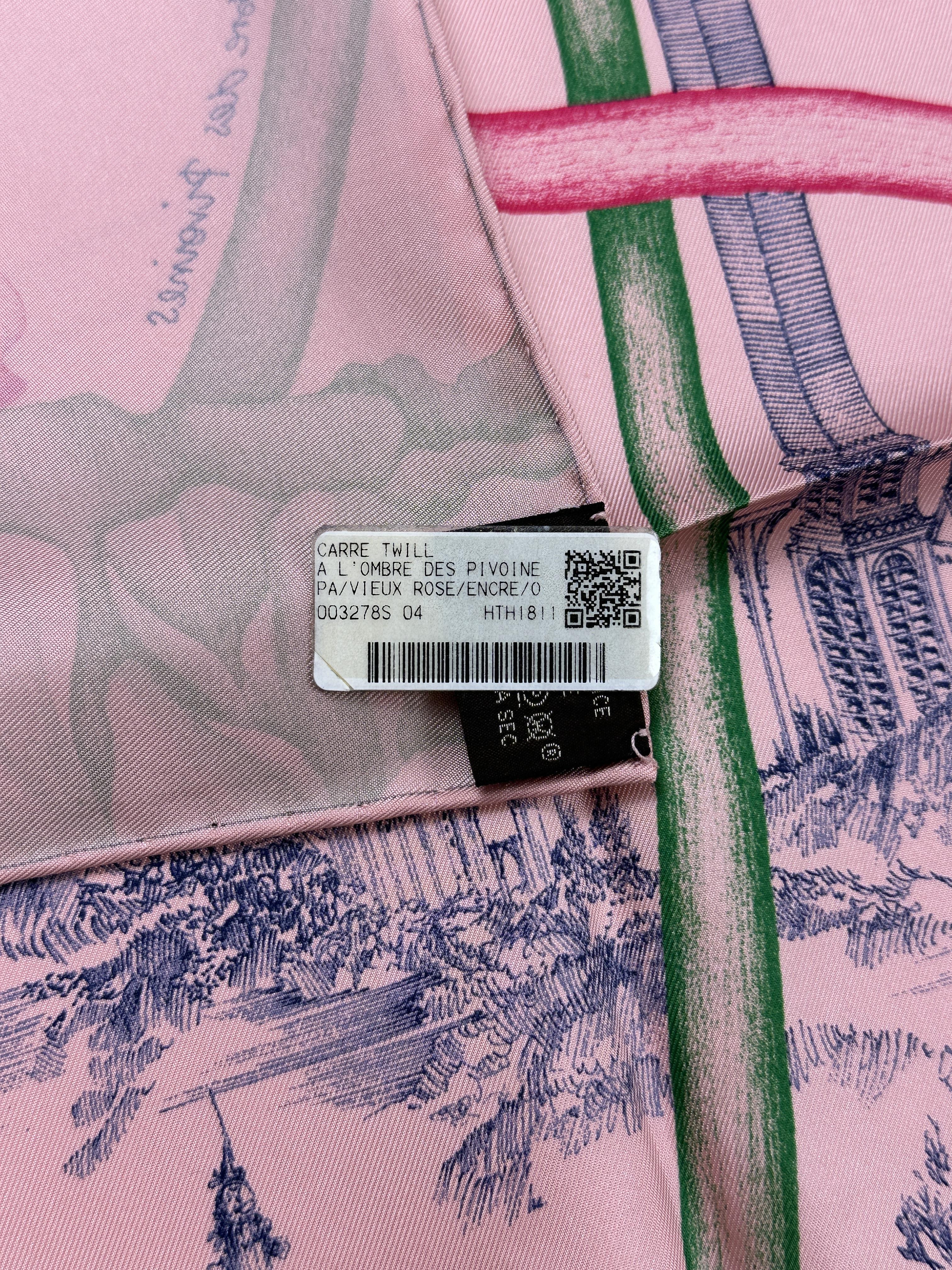 Hermès A L’Ombre des Pivoine 90