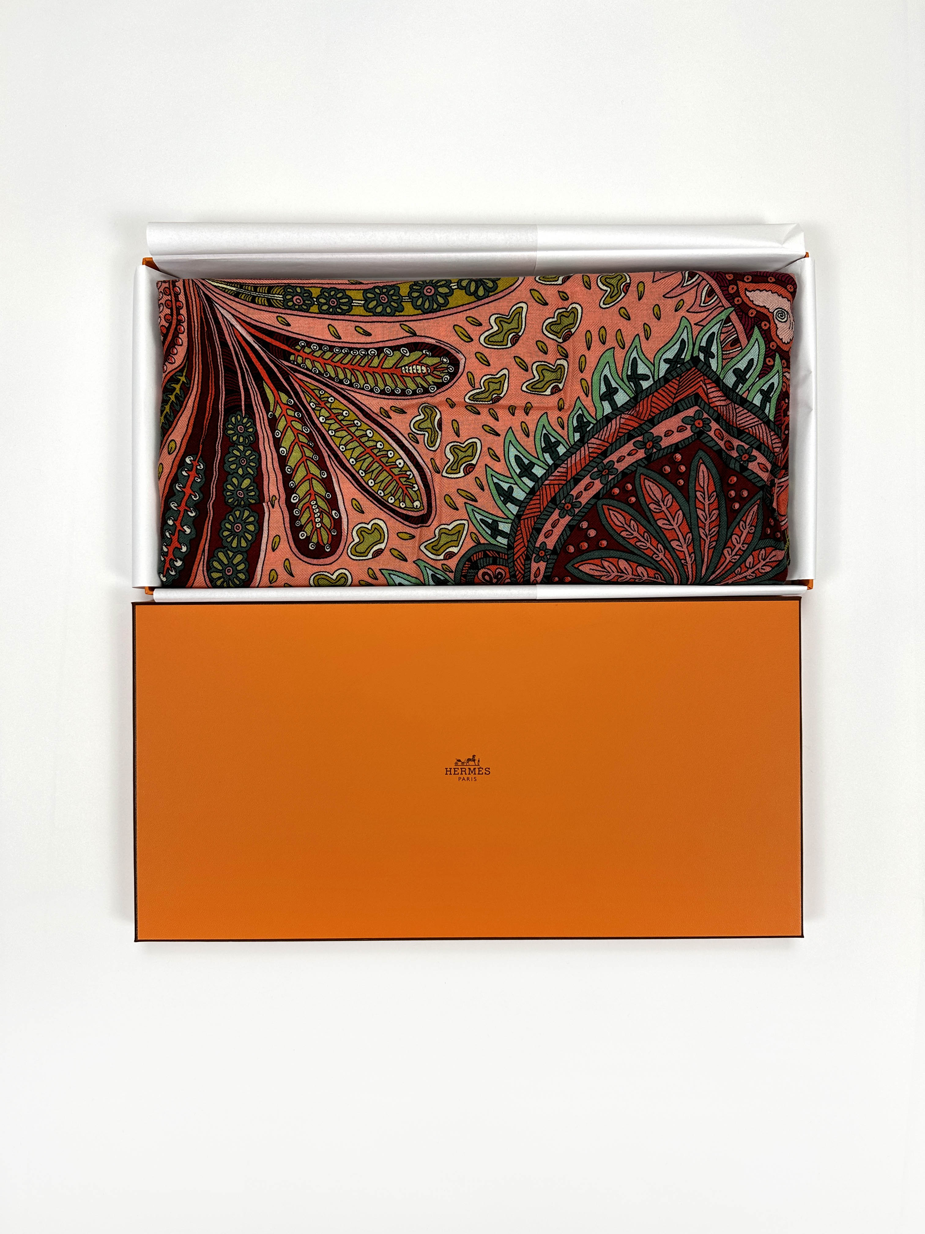 Hermès Le Jardin de Maharani Cashmere Silk 140