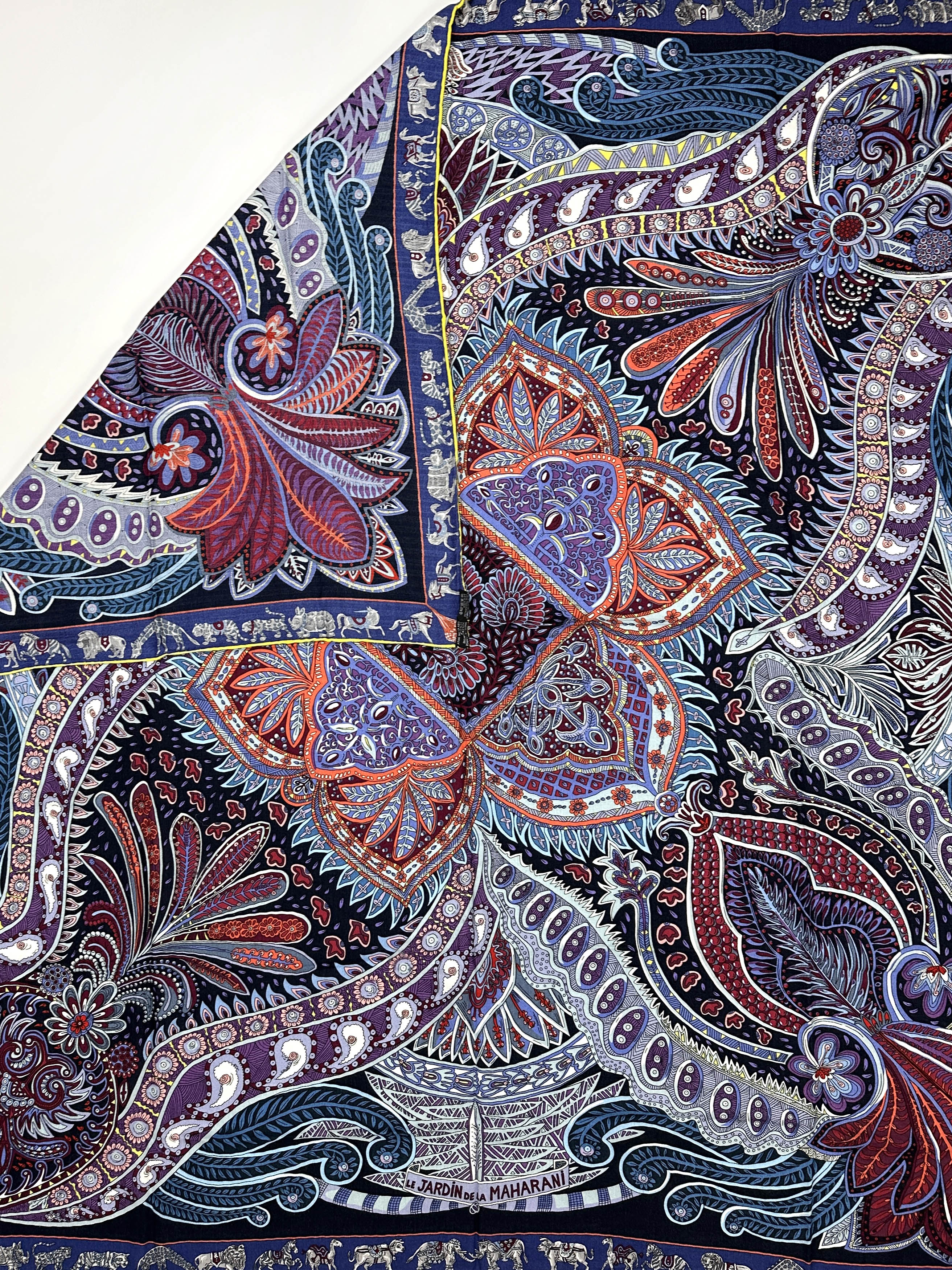 Hermès Le Jardin de Maharani Cashmere Silk 140