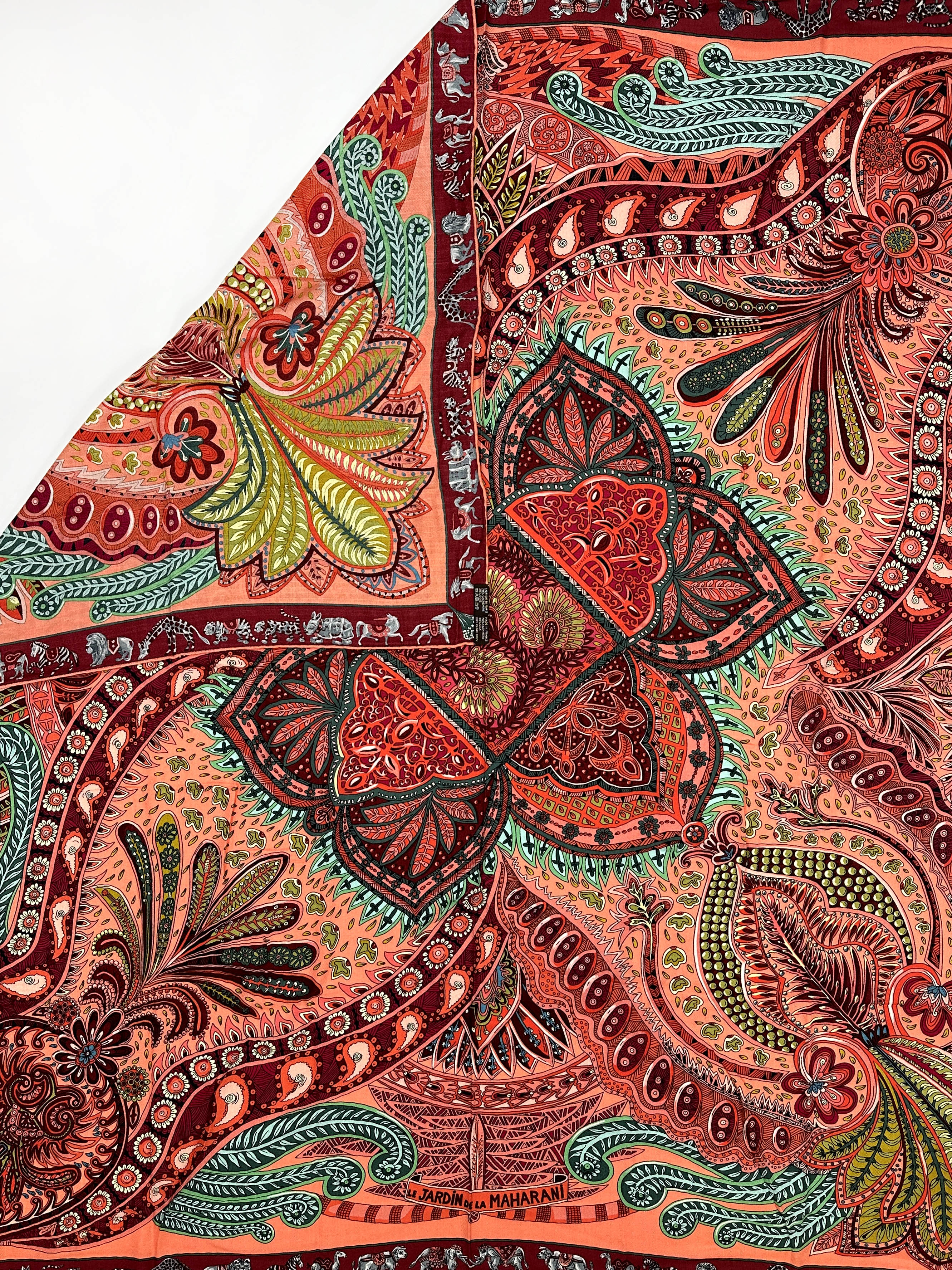 Hermès Le Jardin de Maharani Cashmere Silk 140