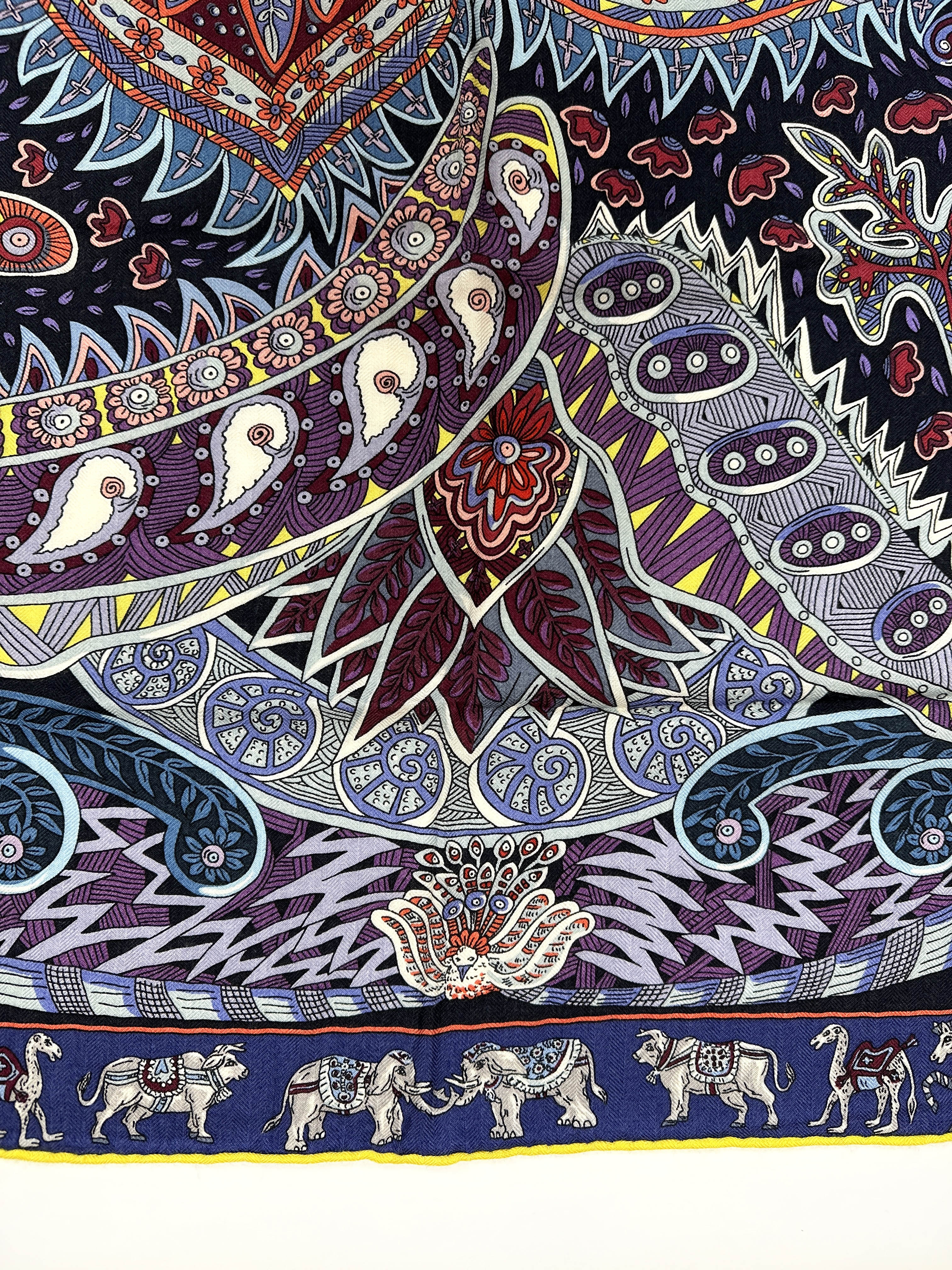 Hermès Le Jardin de Maharani Cashmere Silk 140