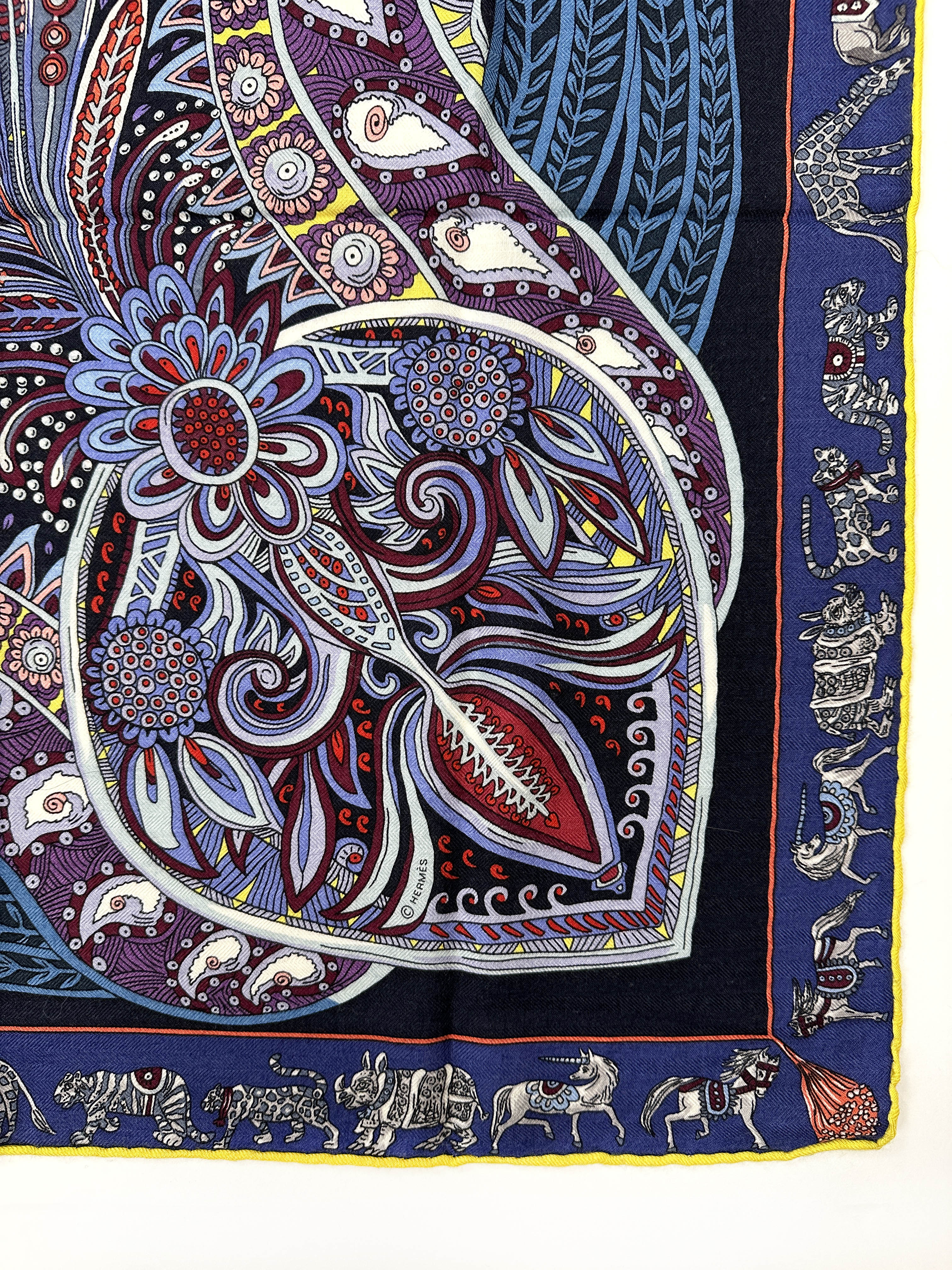 Hermès Le Jardin de Maharani Cashmere Silk 140