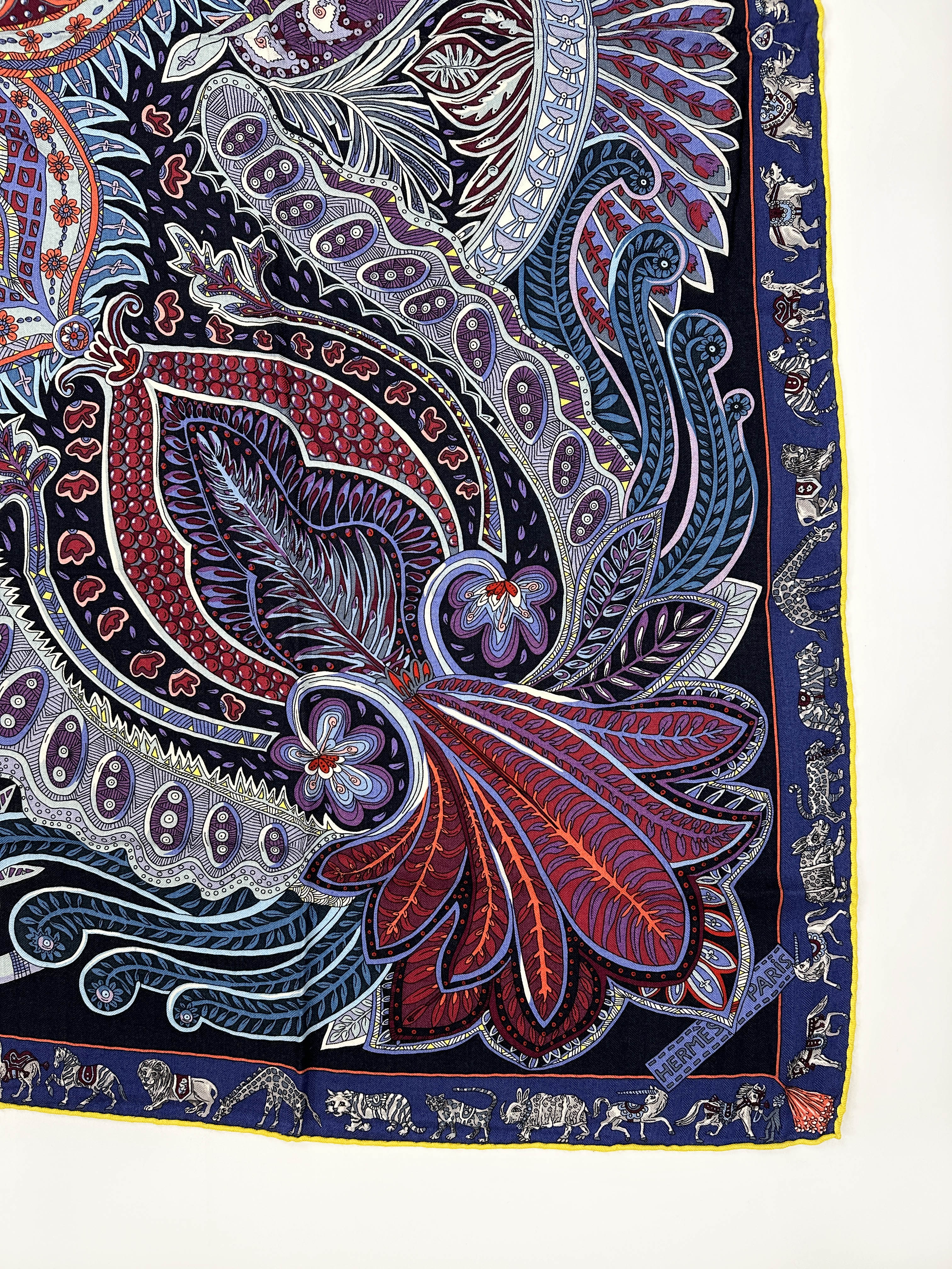 Hermès Le Jardin de Maharani Cashmere Silk 140