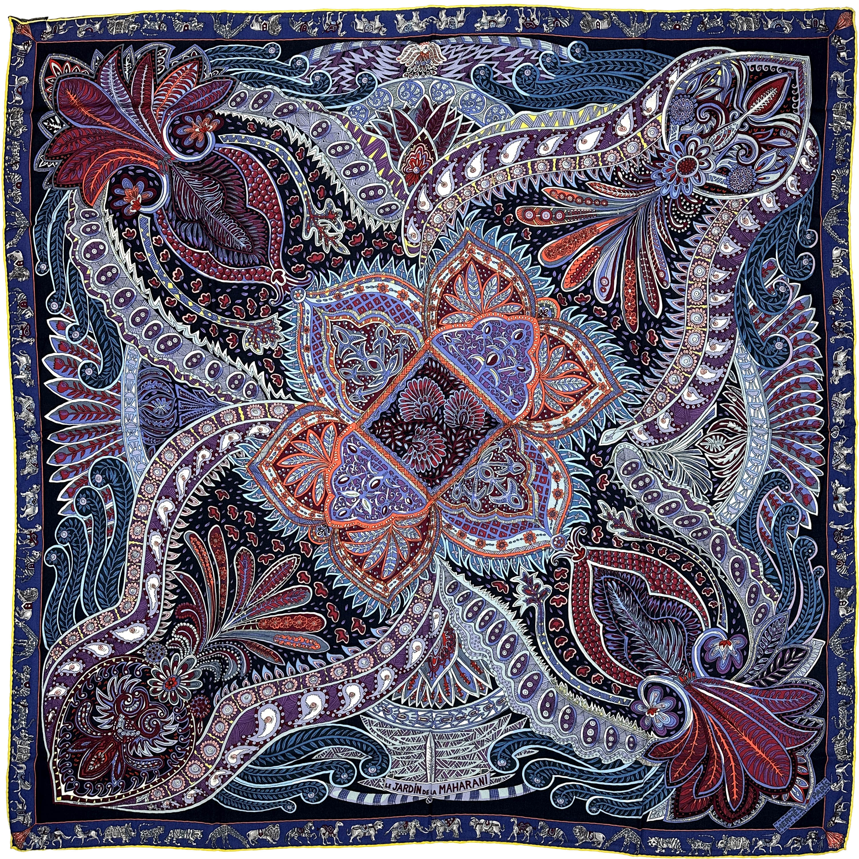 Hermès Le Jardin de Maharani Cashmere Silk 140