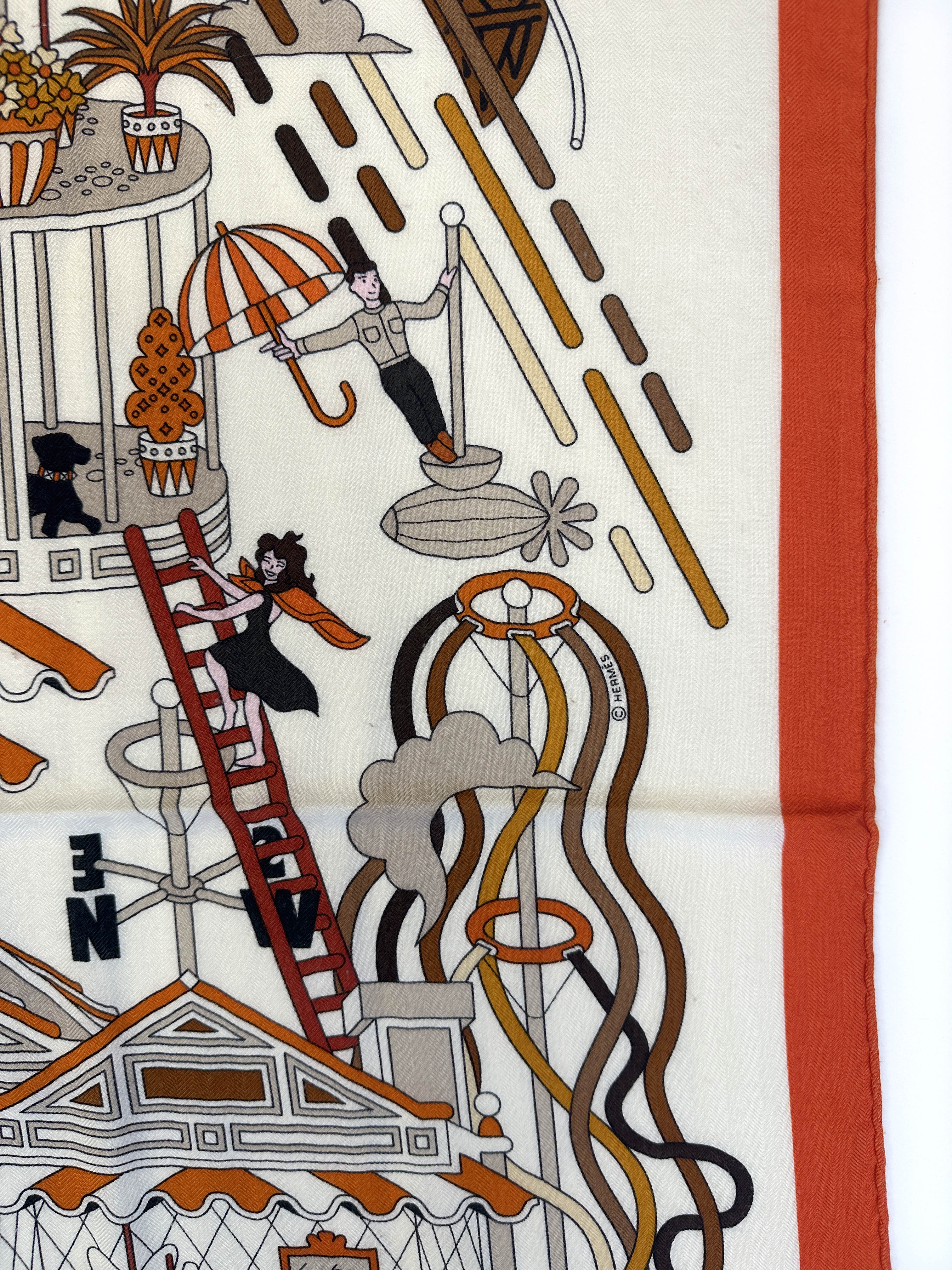 Hermès La Maison des Carrés Cashmere Silk 140