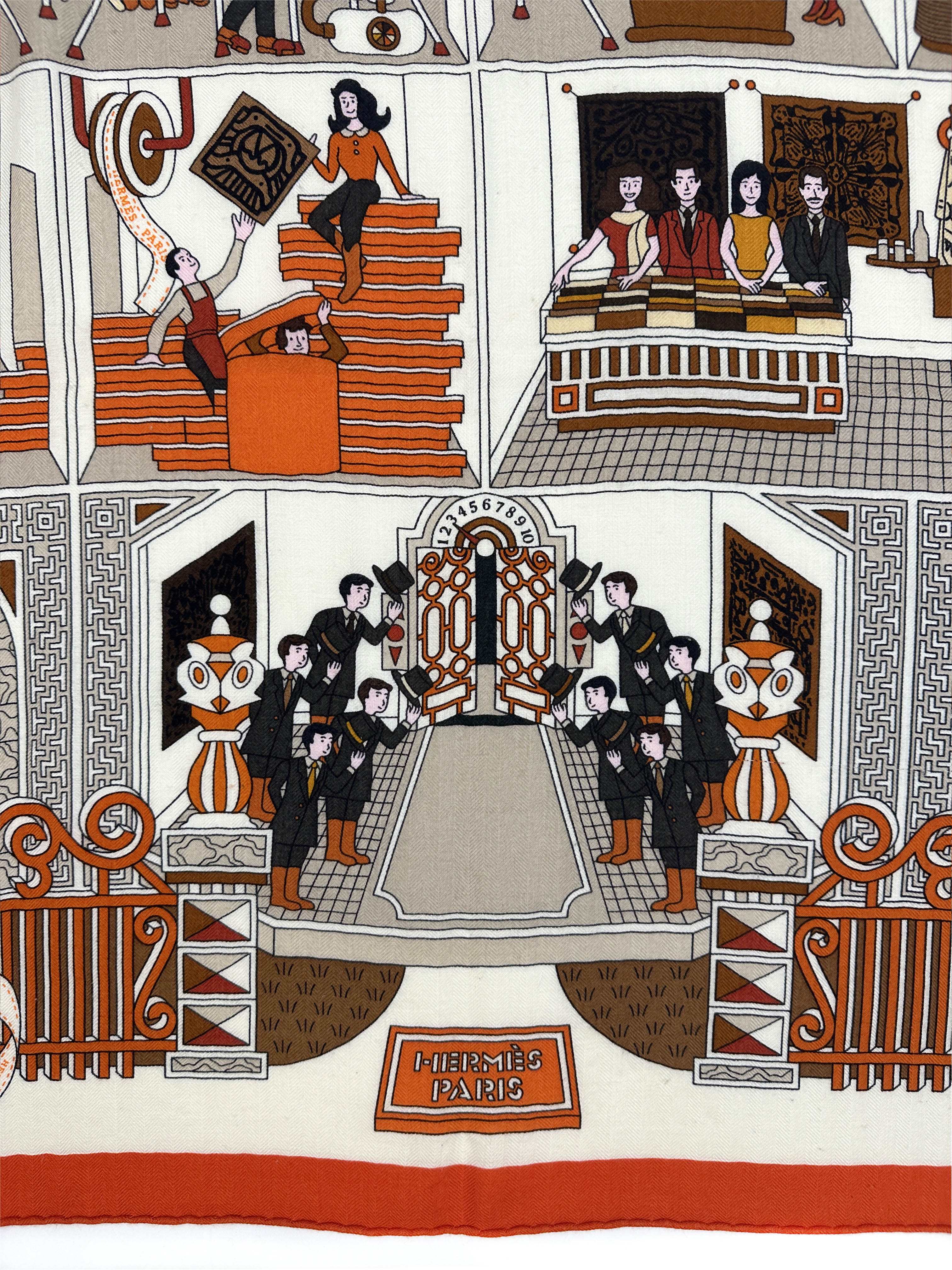 Hermès La Maison des Carrés Cashmere Silk 140