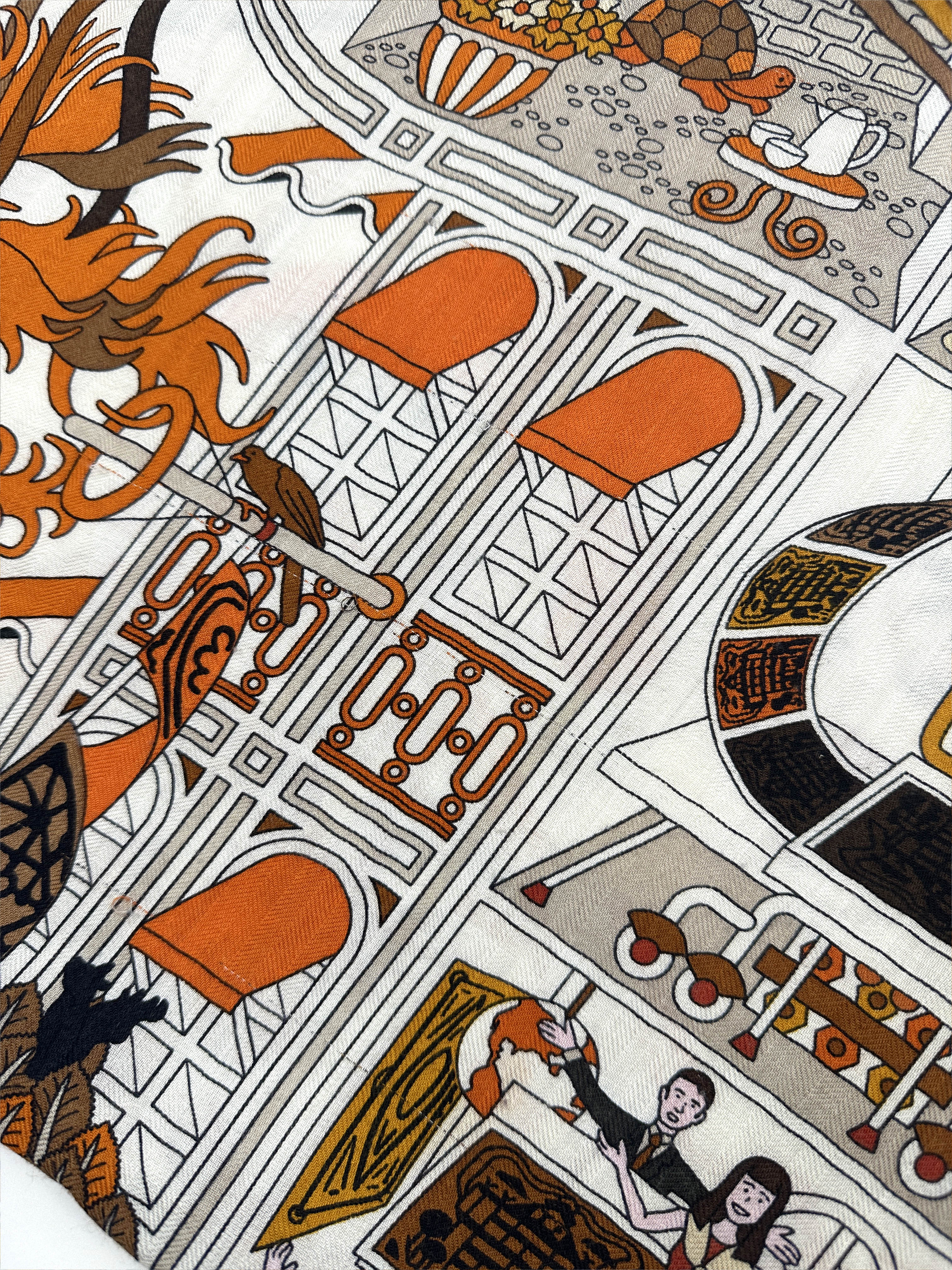 Hermès La Maison des Carrés Cashmere Silk 140