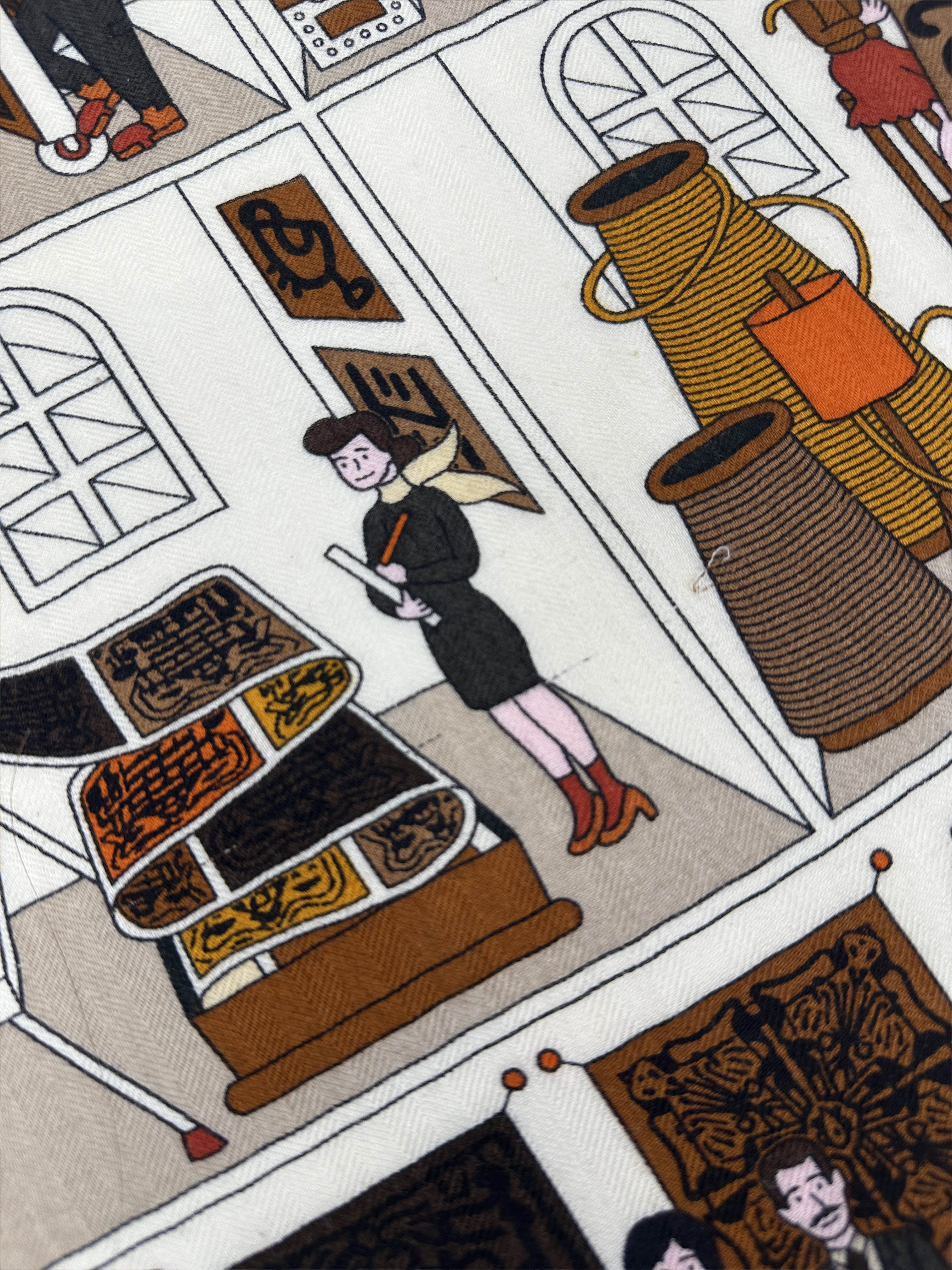 Hermès La Maison des Carrés Cashmere Silk 140