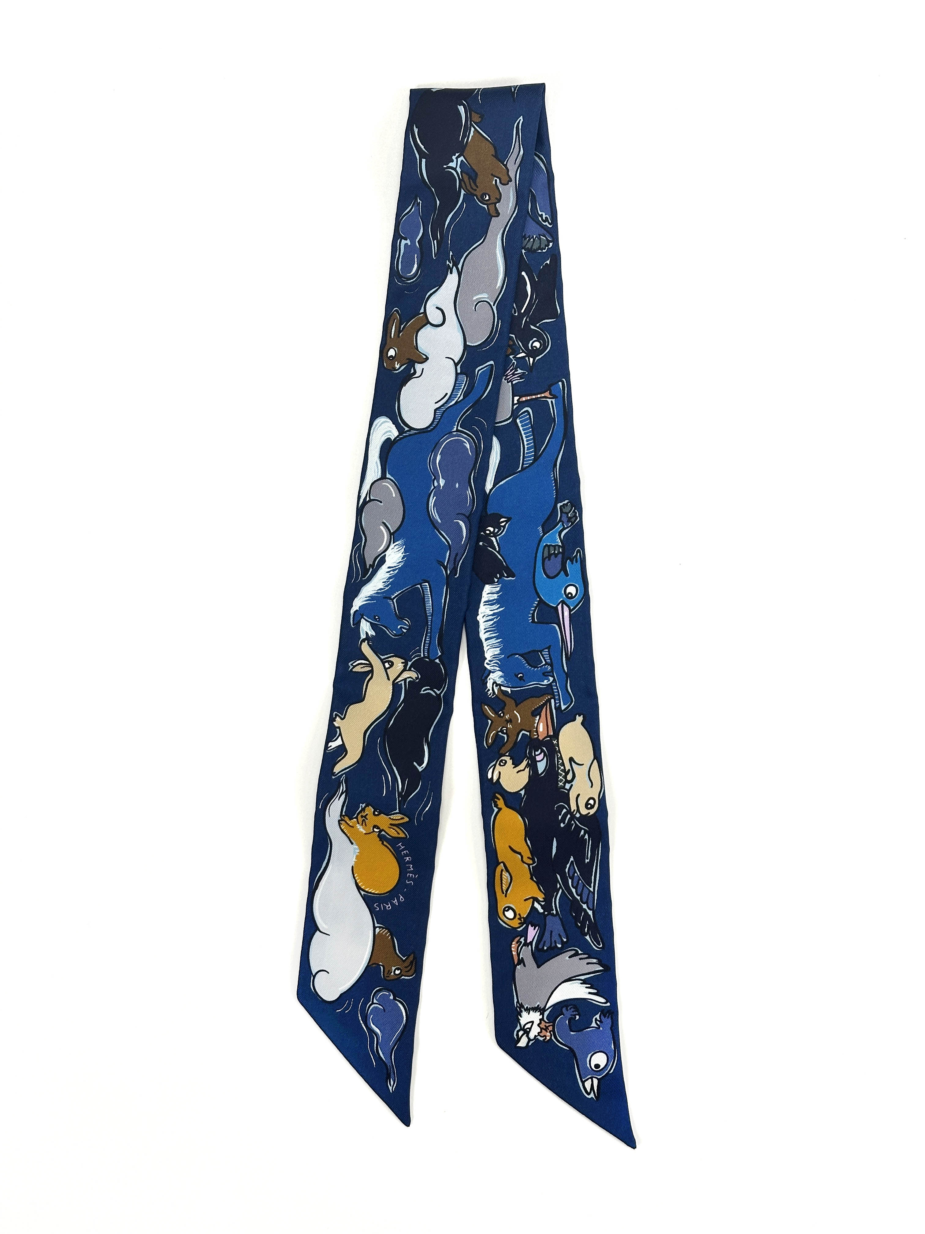 Hermès Mille et Un Lapins Twilly