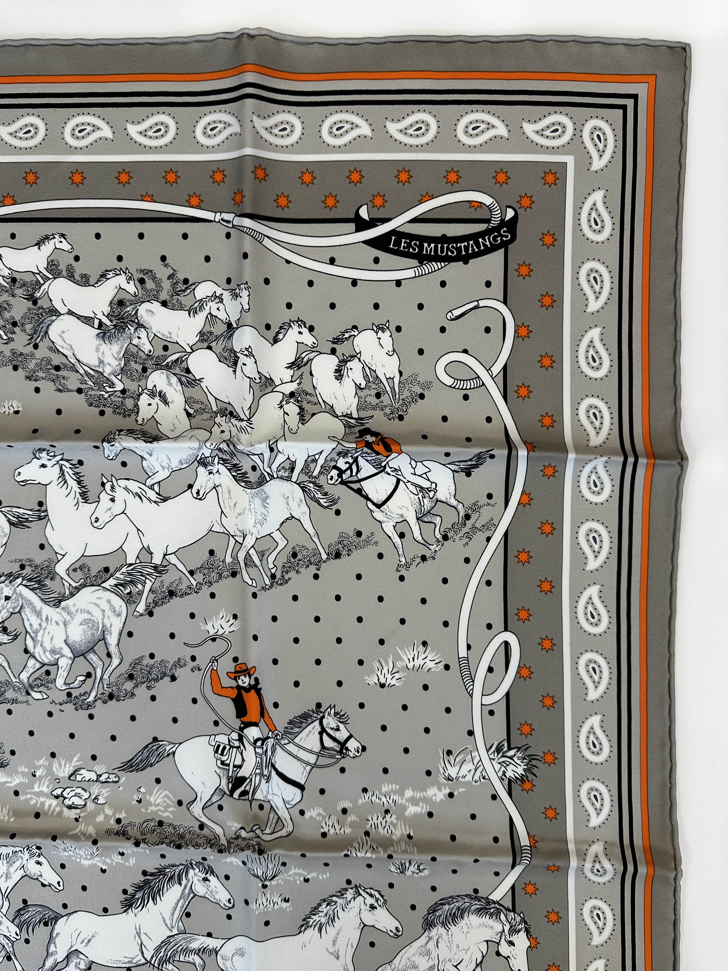Hermès Les Mustangs Bandana 55