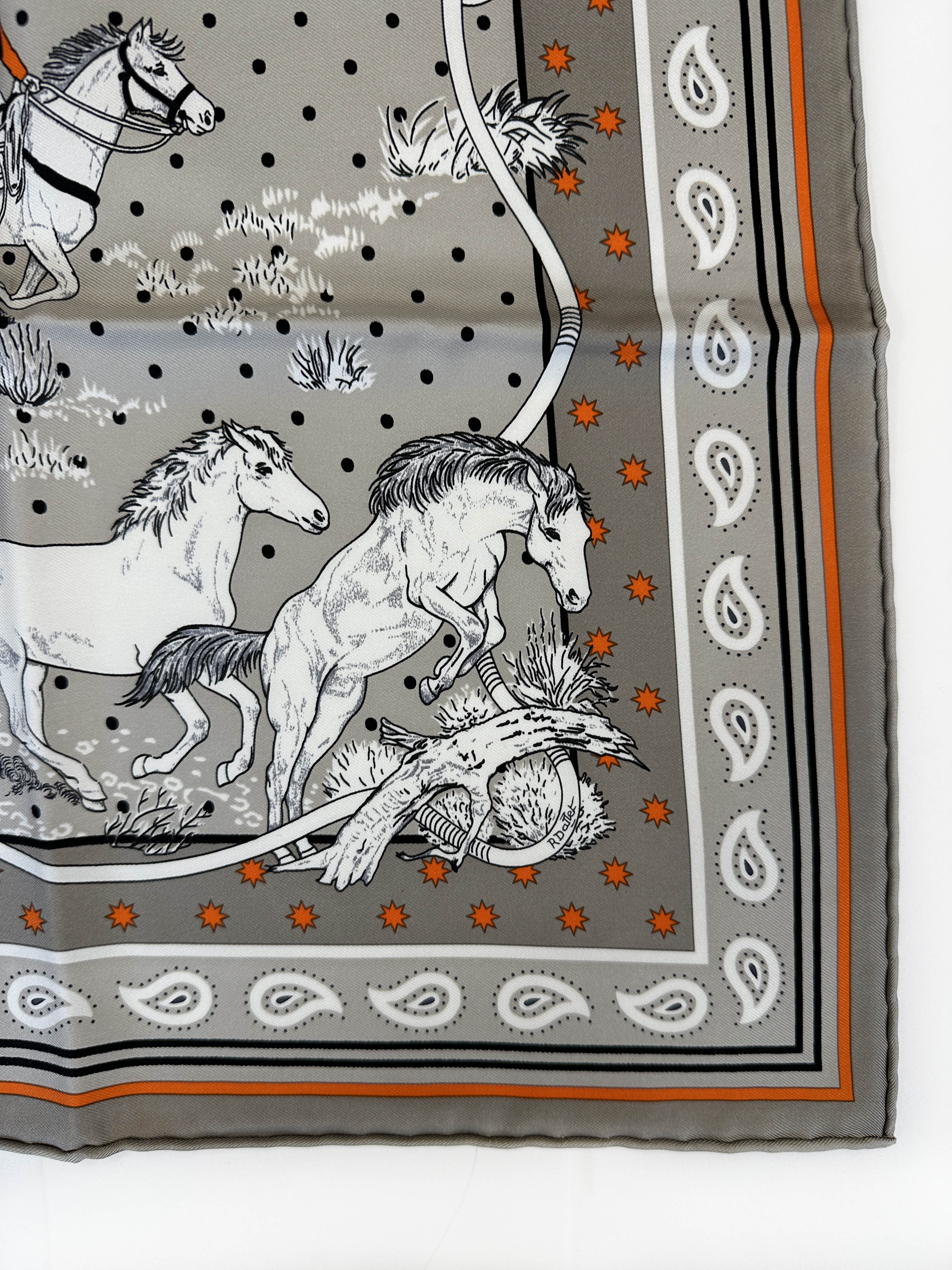 Hermès Les Mustangs Bandana 55