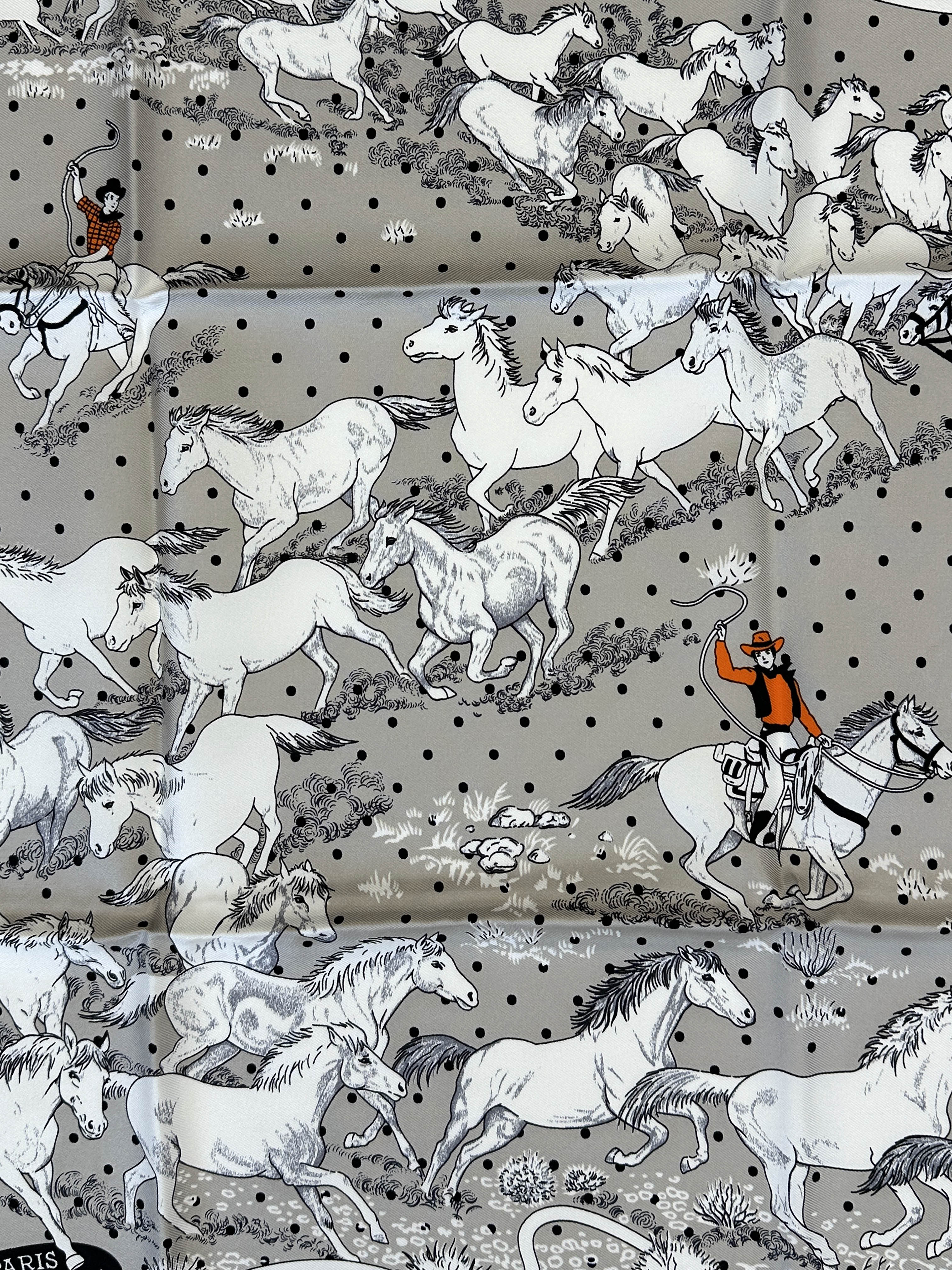 Hermès Les Mustangs Bandana 55
