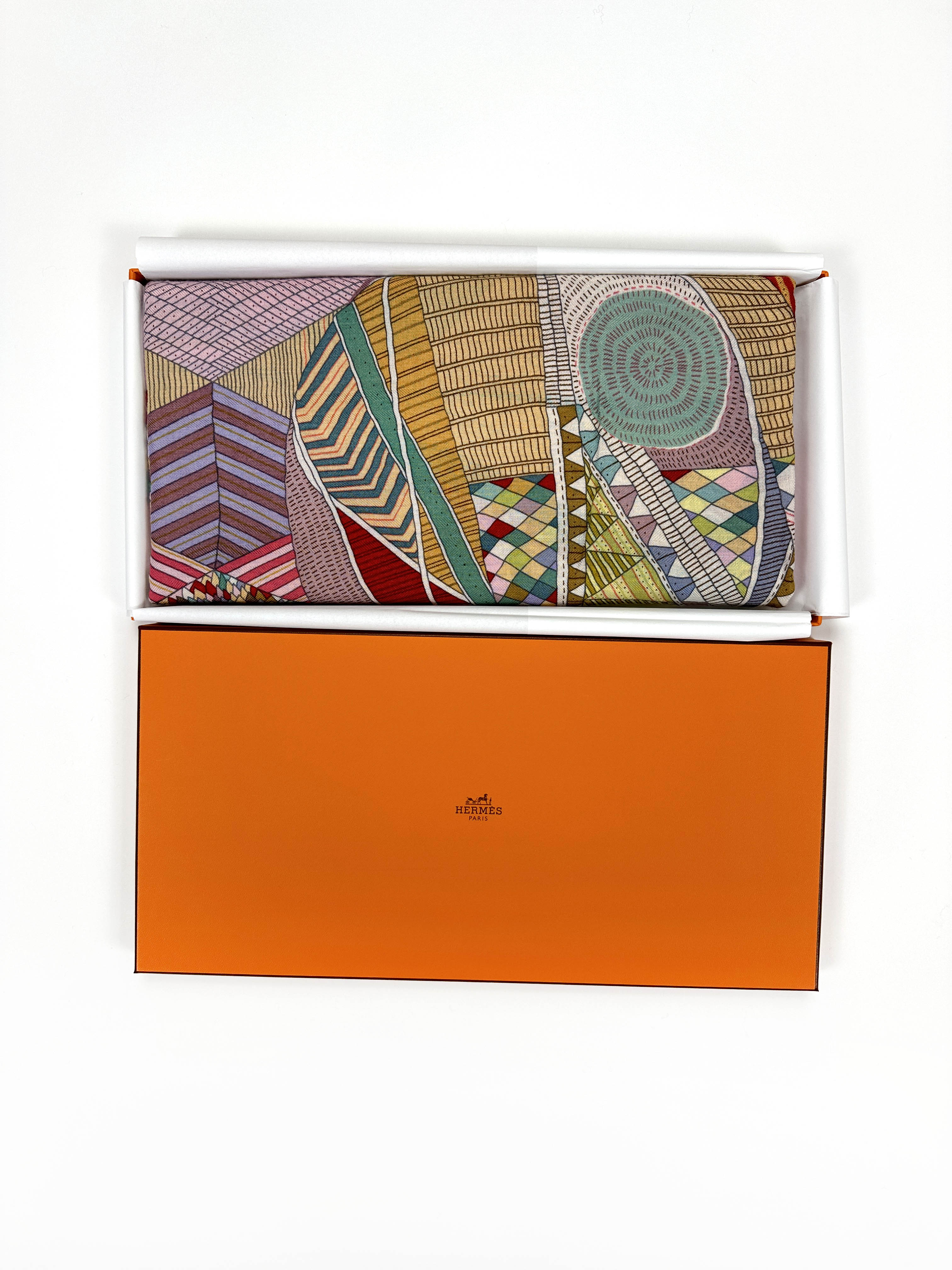 Hermès Patchwork Horse Cashmere Silk 140