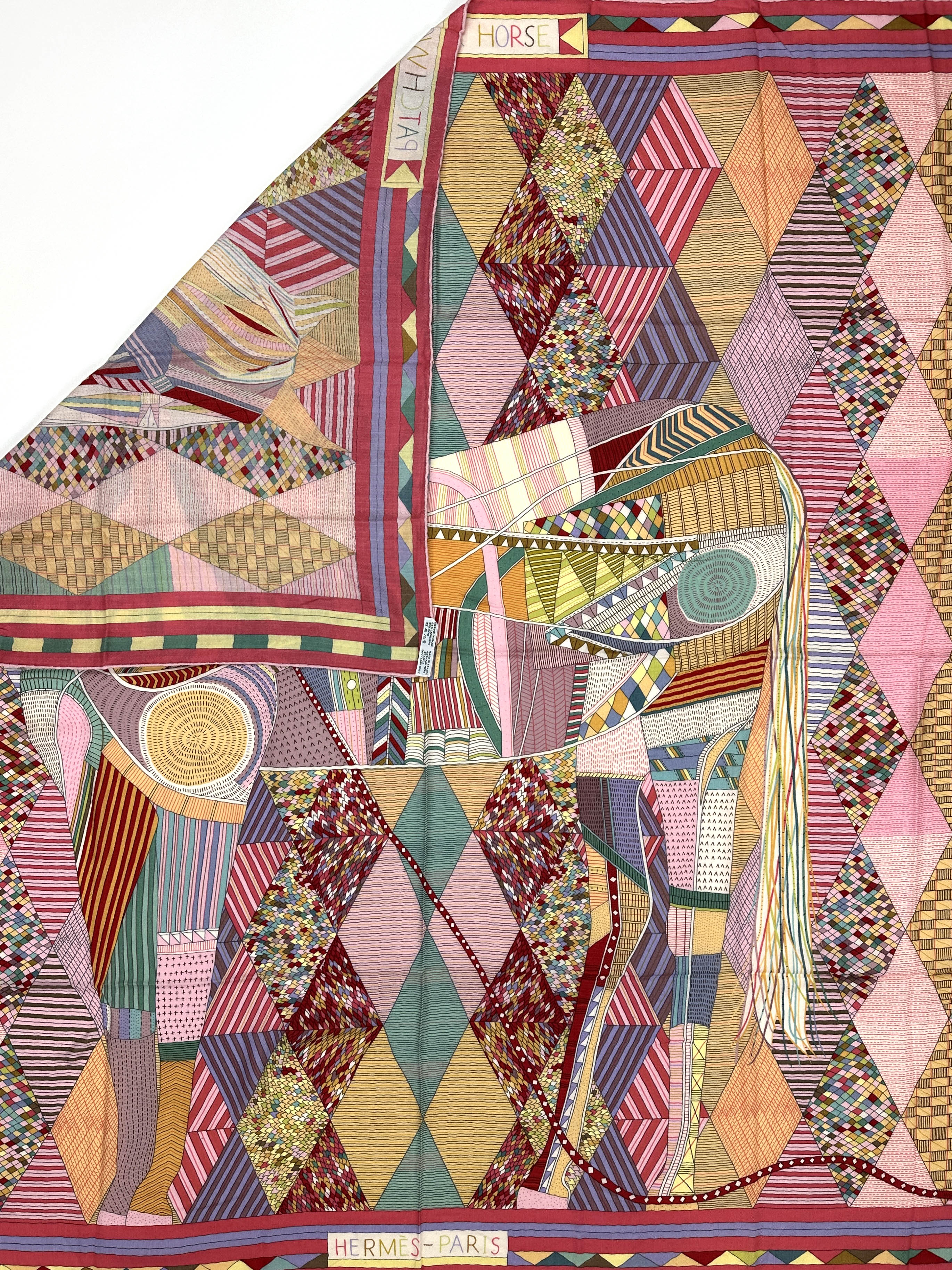 Hermès Patchwork Horse Cashmere Silk 140