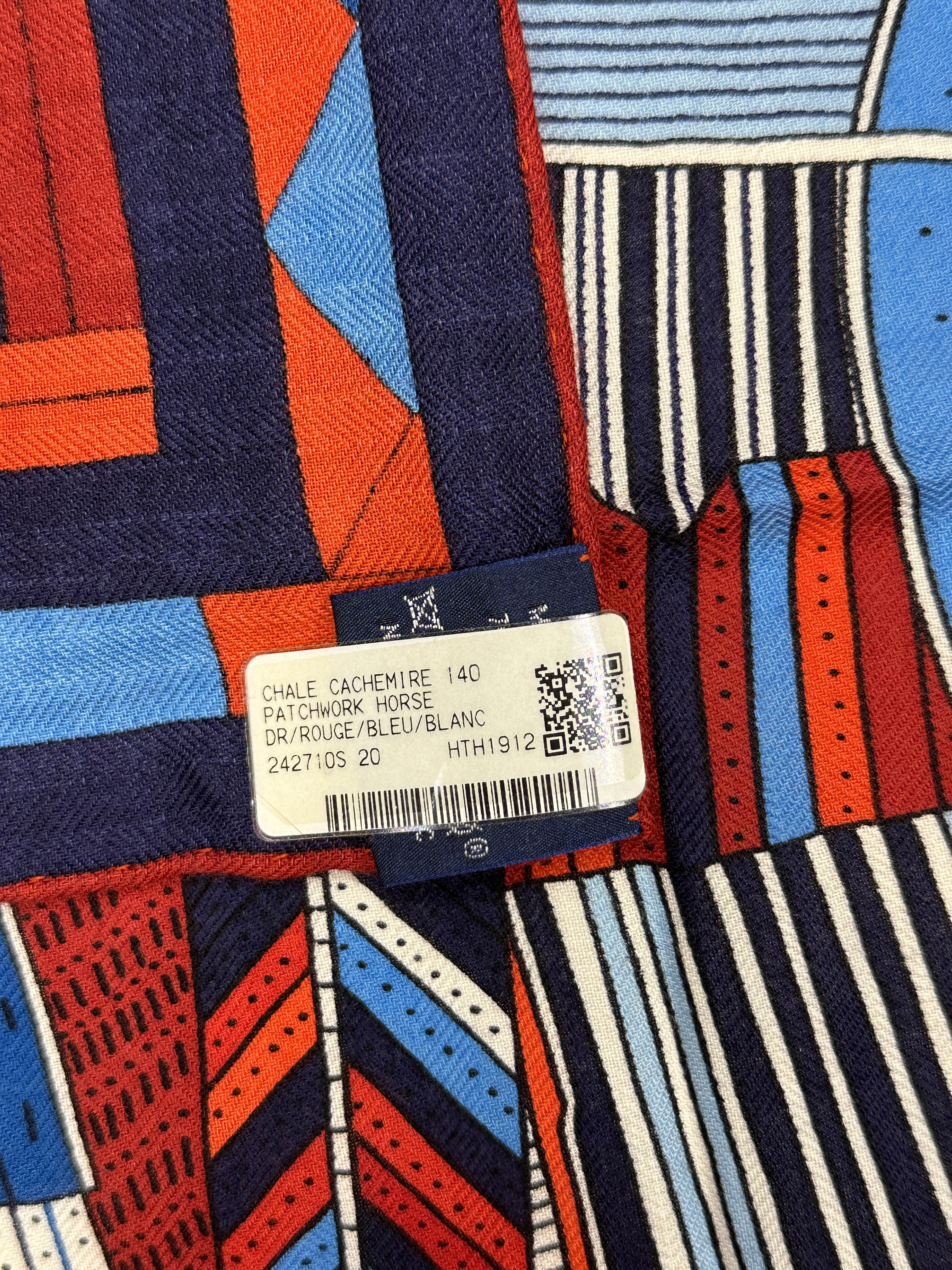 Hermès Patchwork Horse Cashmere Silk 140
