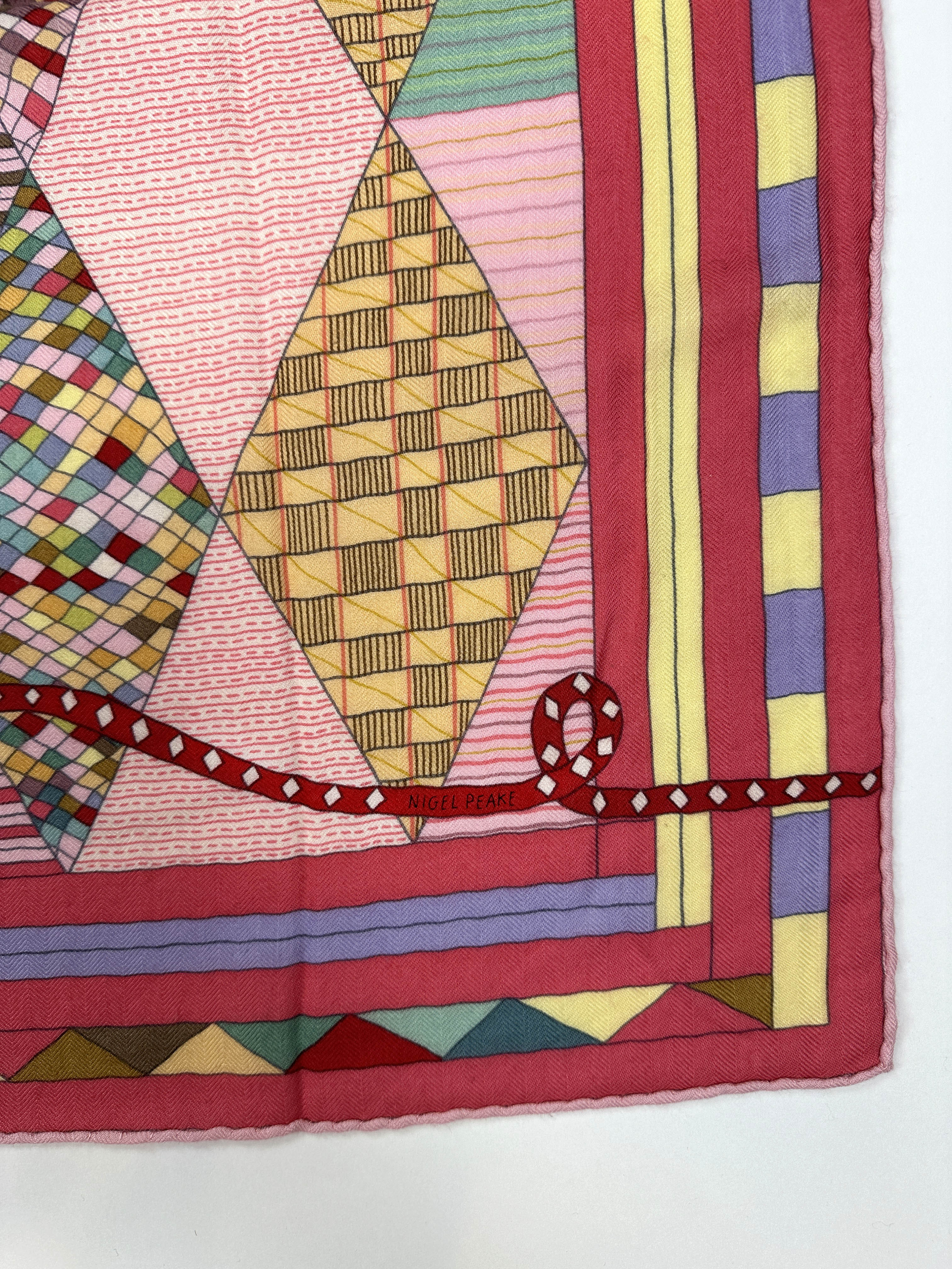 Hermès Patchwork Horse Cashmere Silk 140