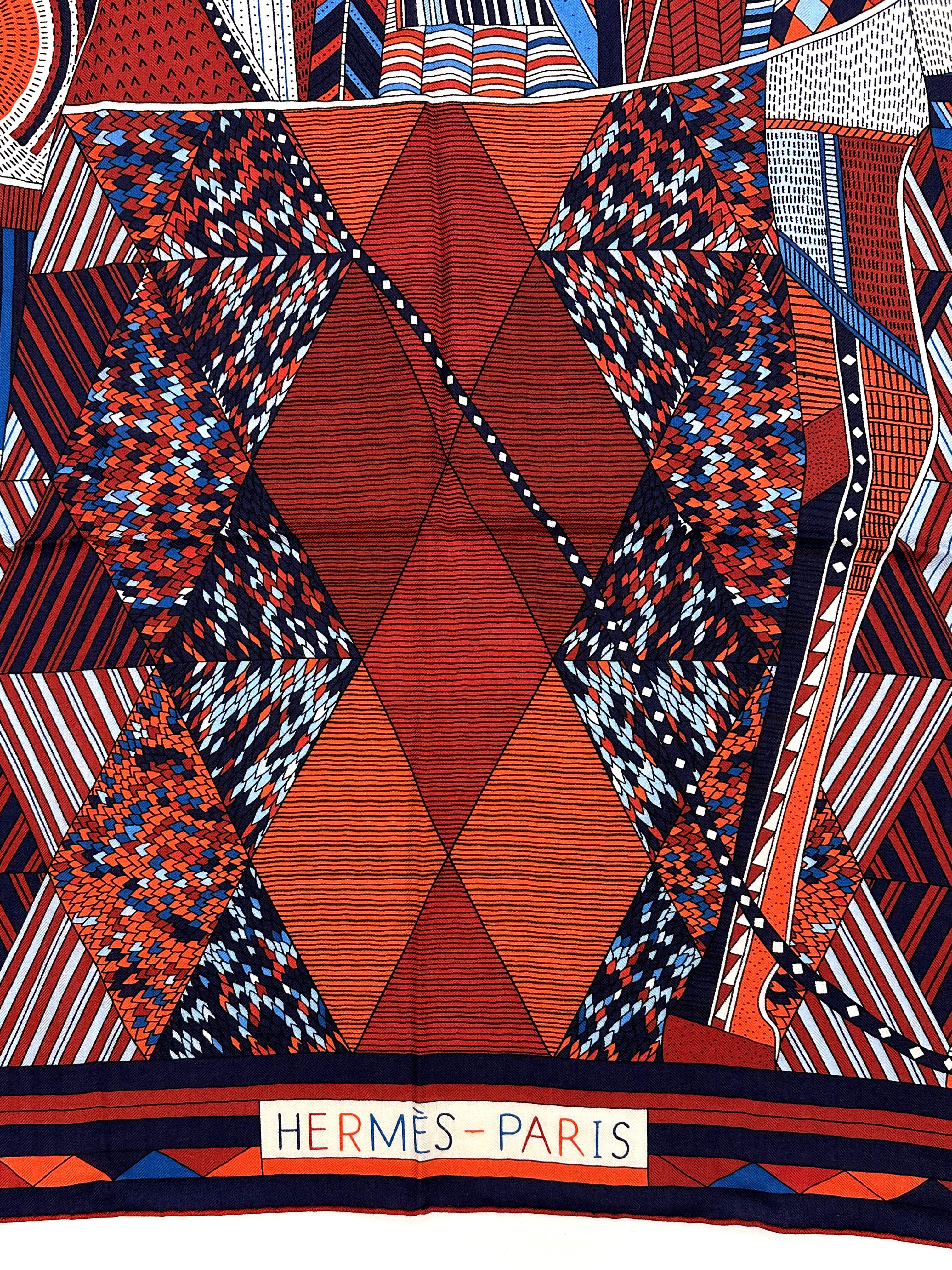 Hermès Patchwork Horse Cashmere Silk 140