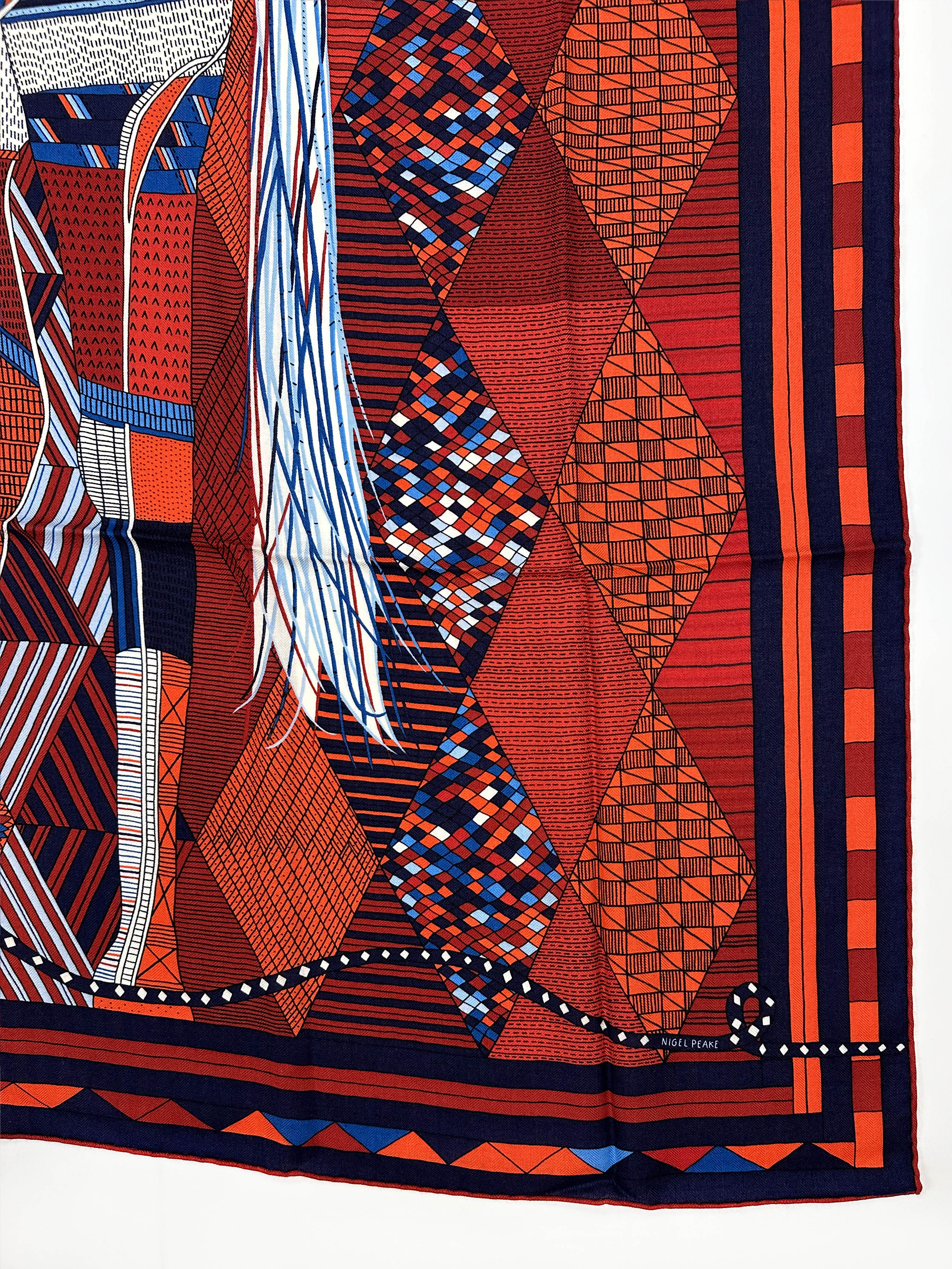 Hermès Patchwork Horse Cashmere Silk 140