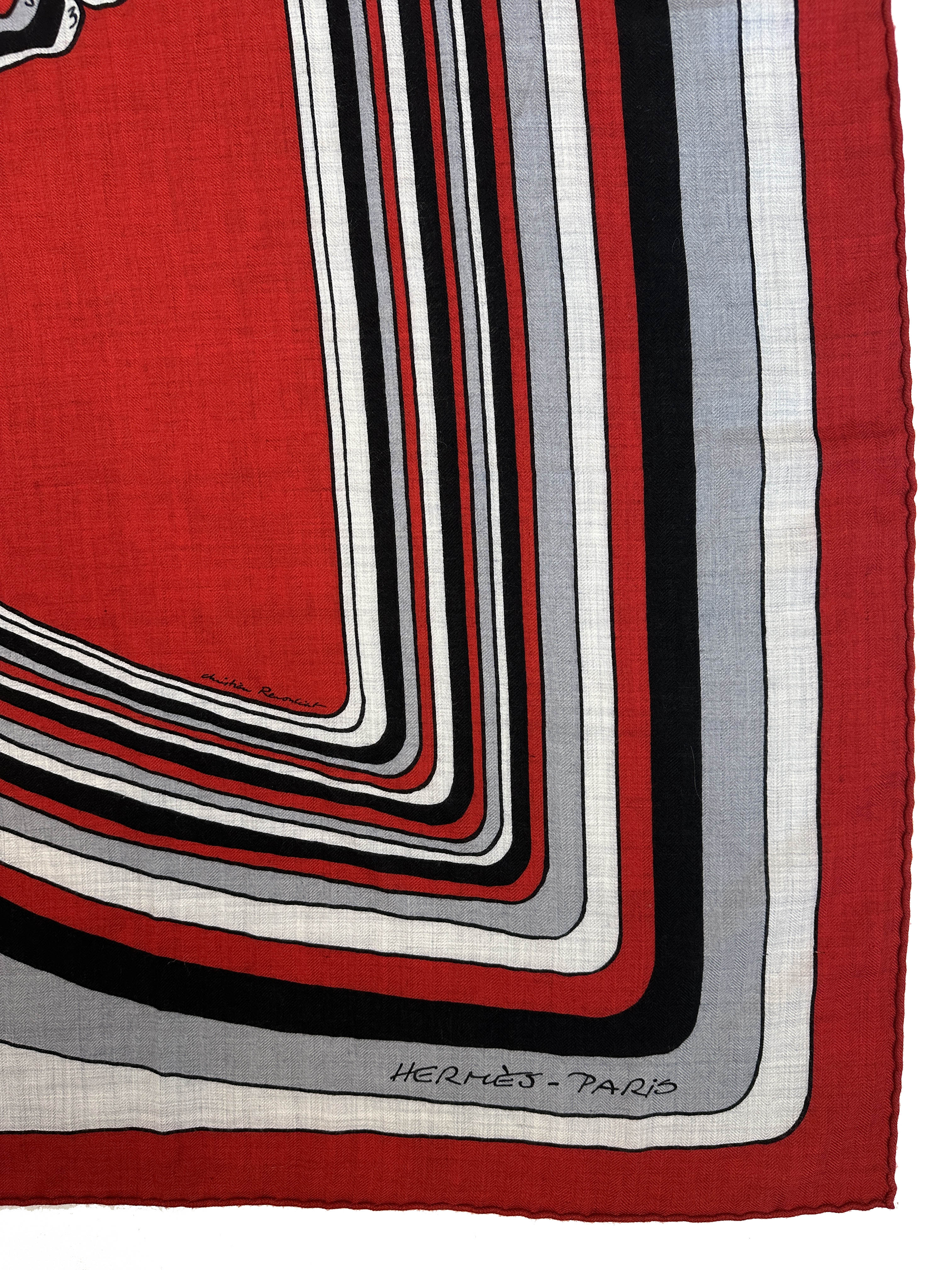 Hermès Pegase Paysage Cashmere Silk 140