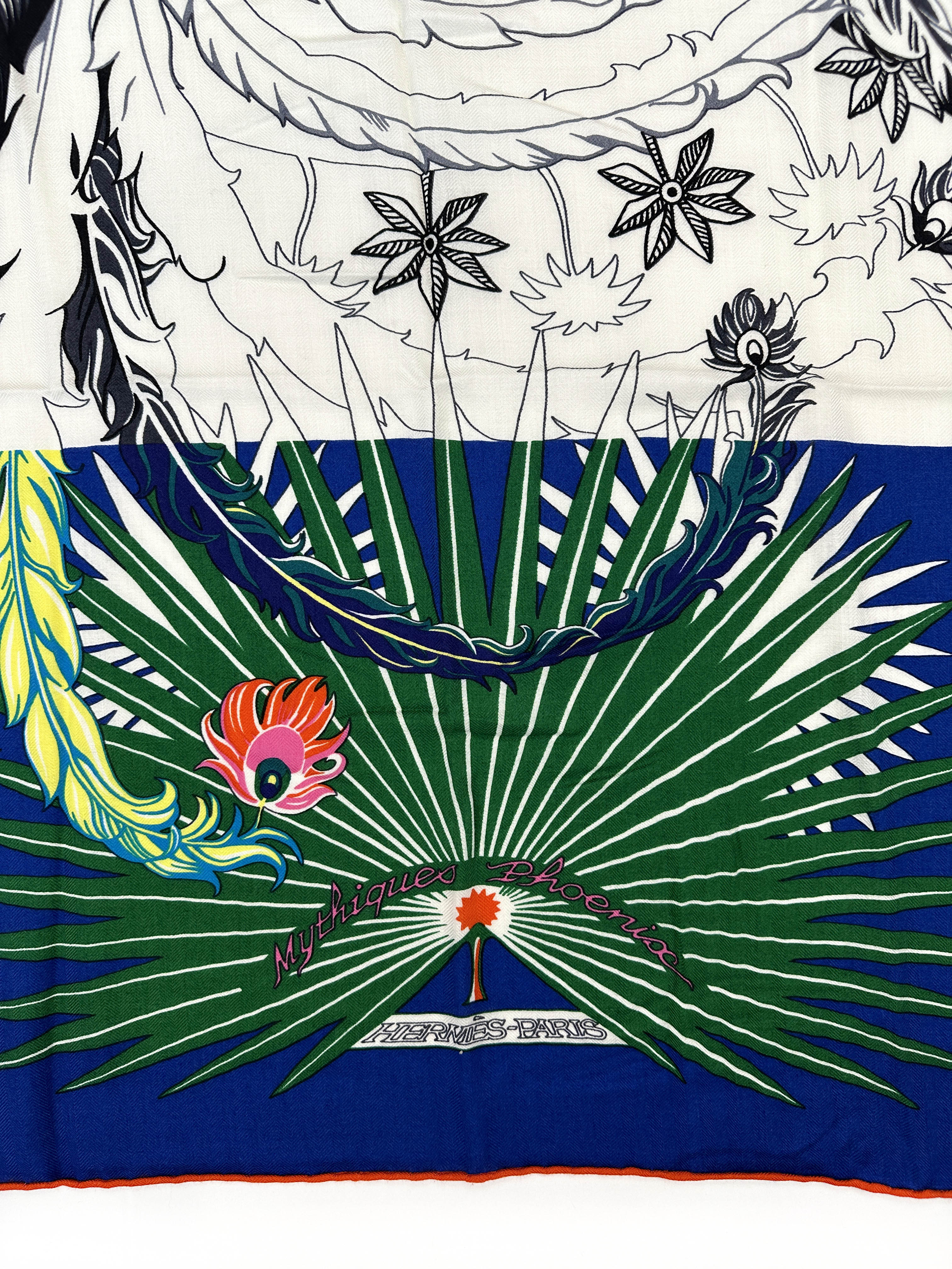 Hermès Mythiques Phoenix Colorage Cashmere Silk 140