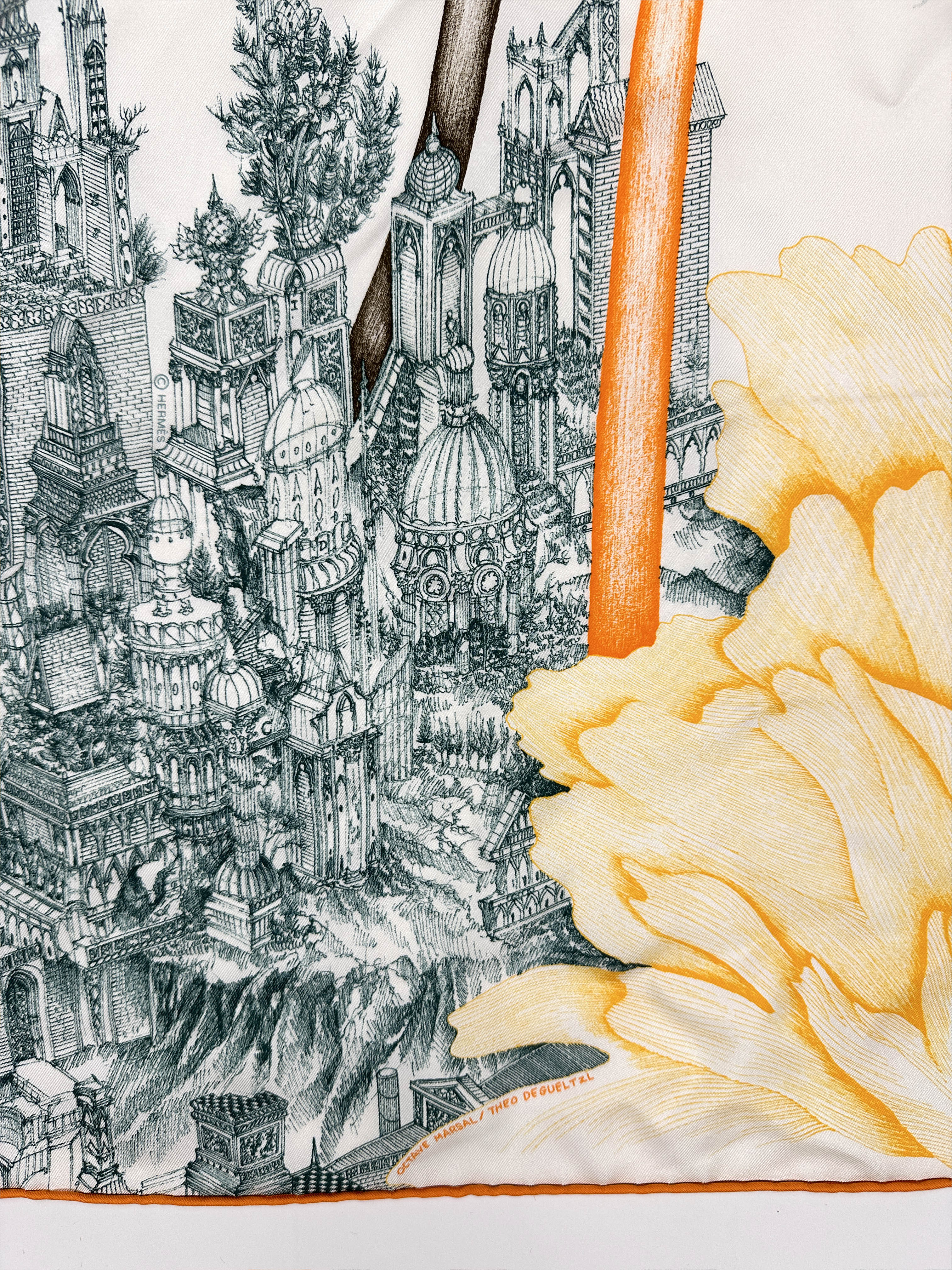 Hermès A L’Ombre des Pivoine 90