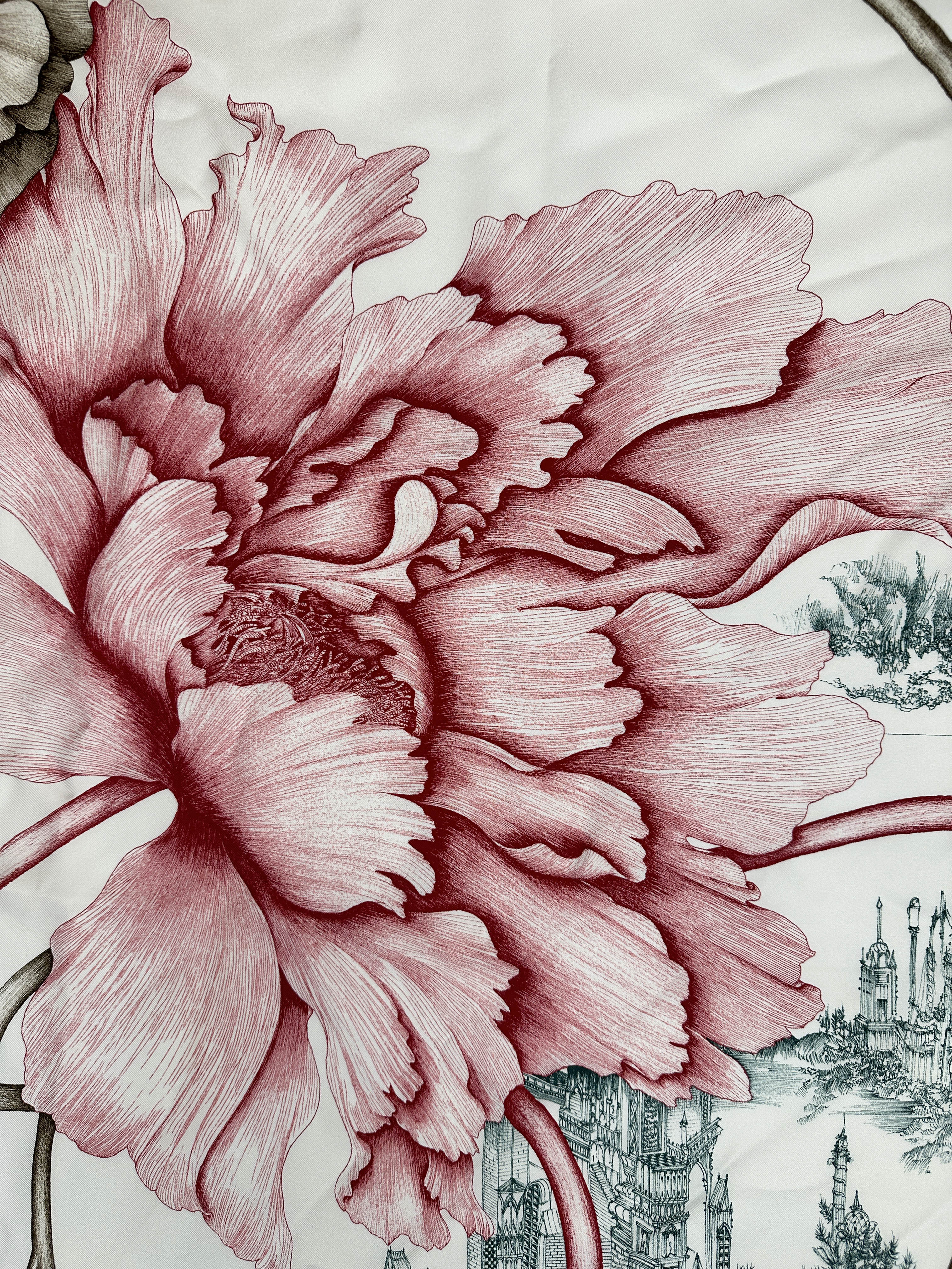 Hermès A L’Ombre des Pivoine 90