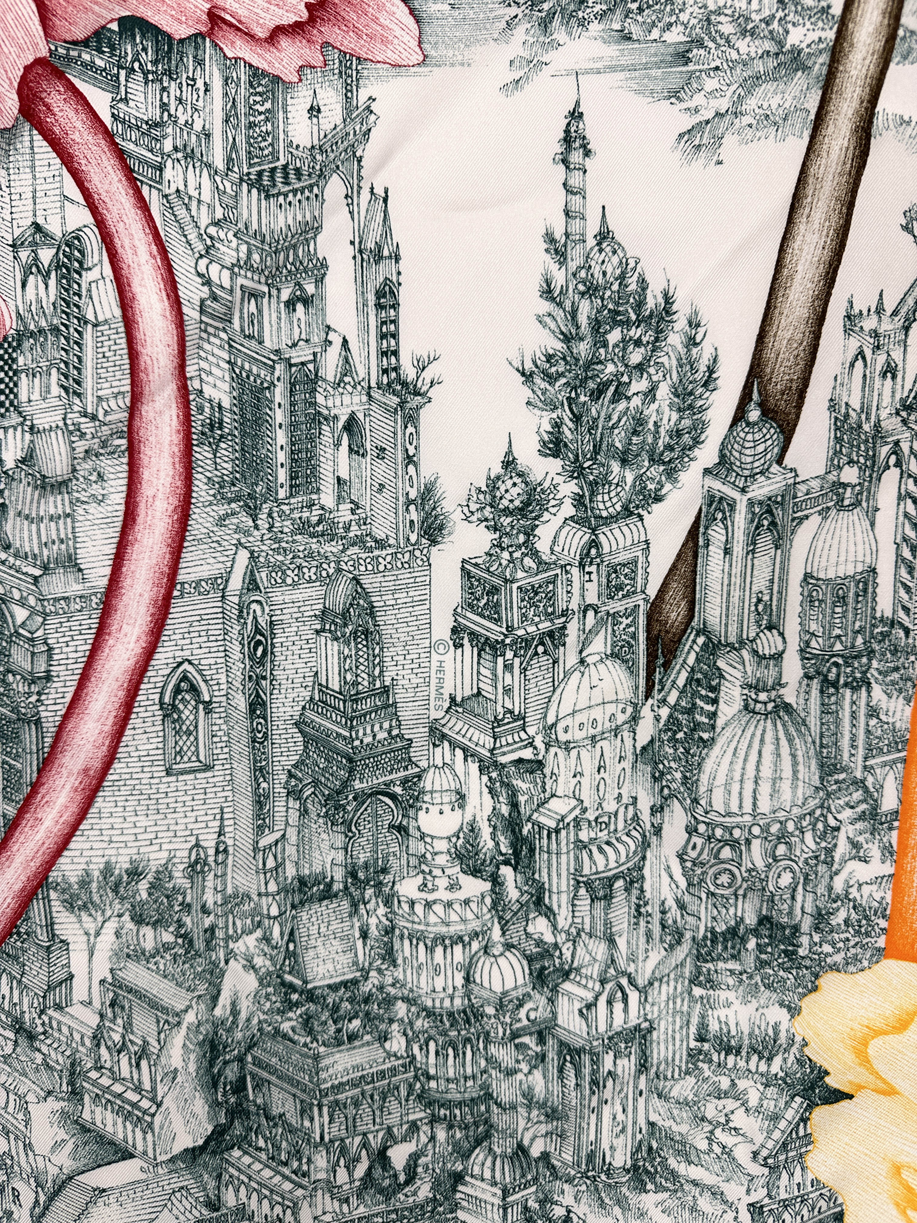 Hermès A L’Ombre des Pivoine 90