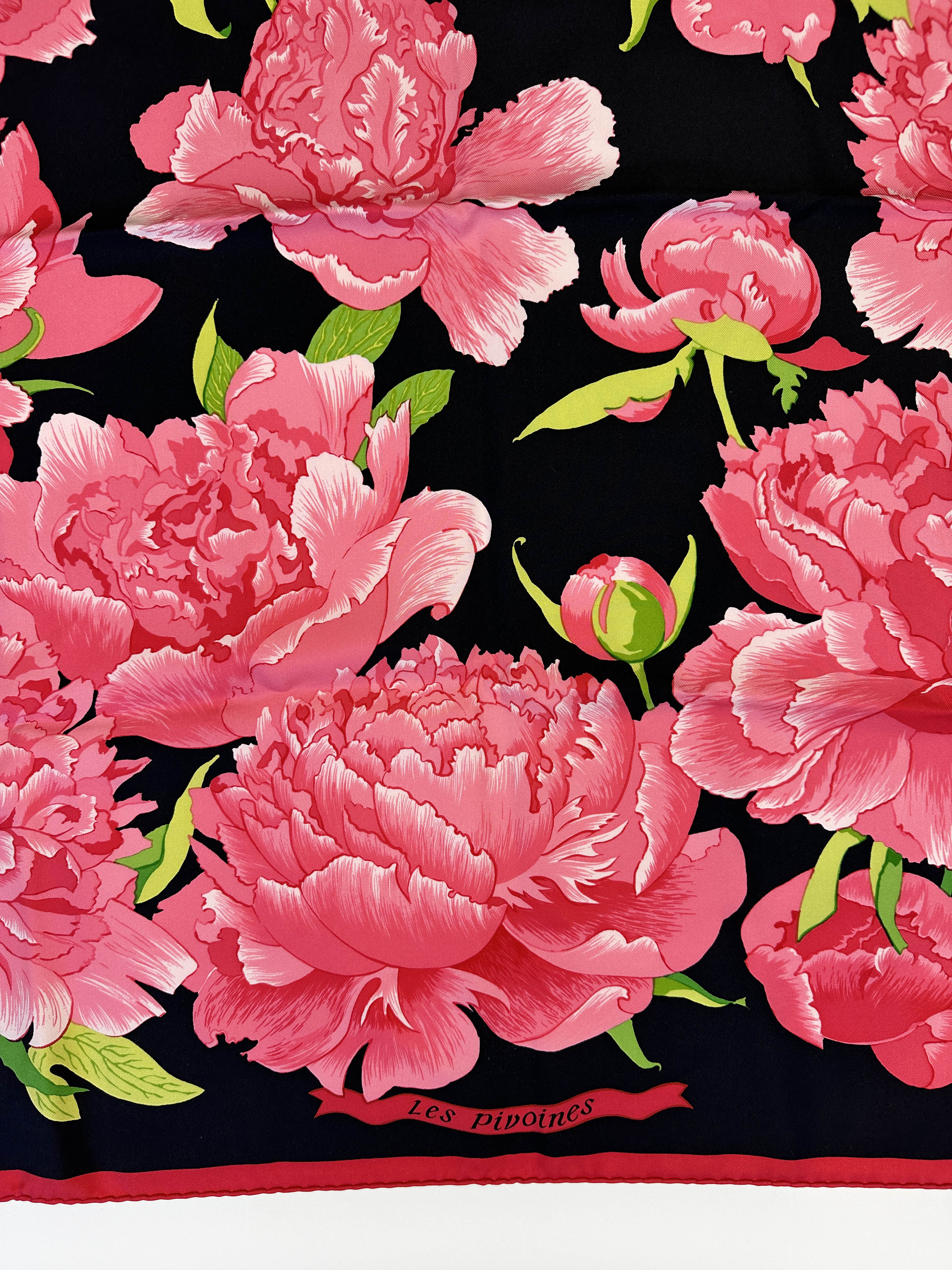 Hermès Les Pivoines 90