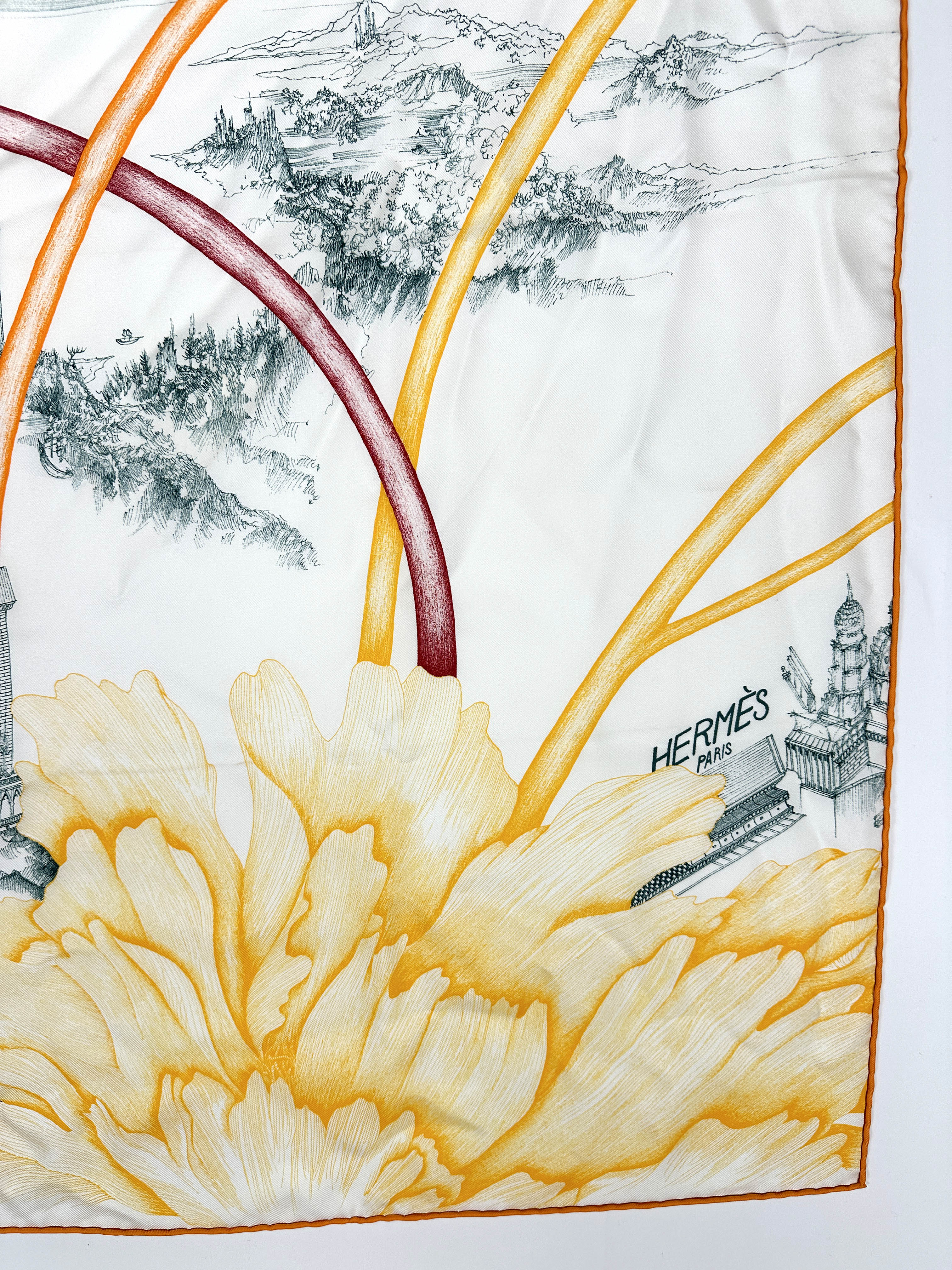 Hermès A L’Ombre des Pivoine 90