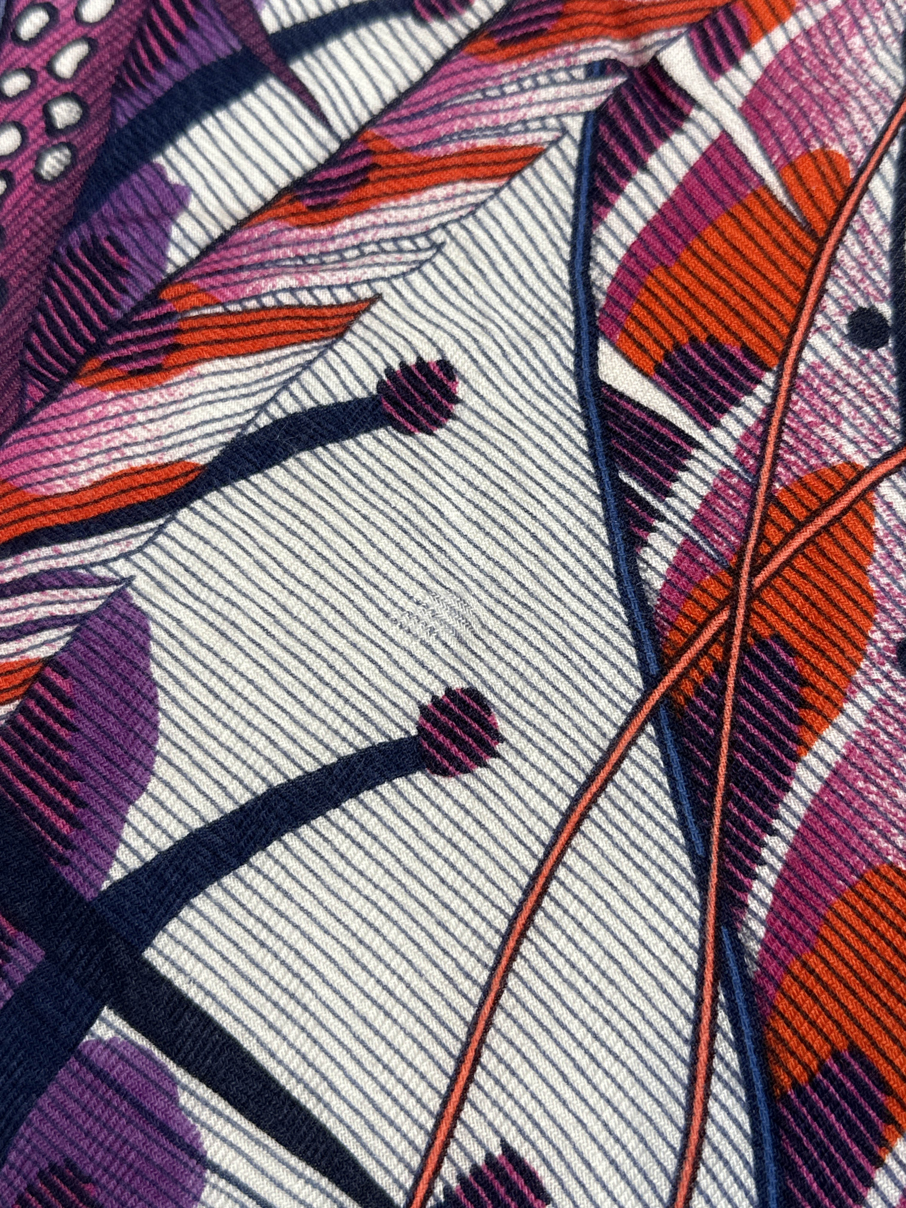 Hermès Plumes en Fete Cashmere Silk 140