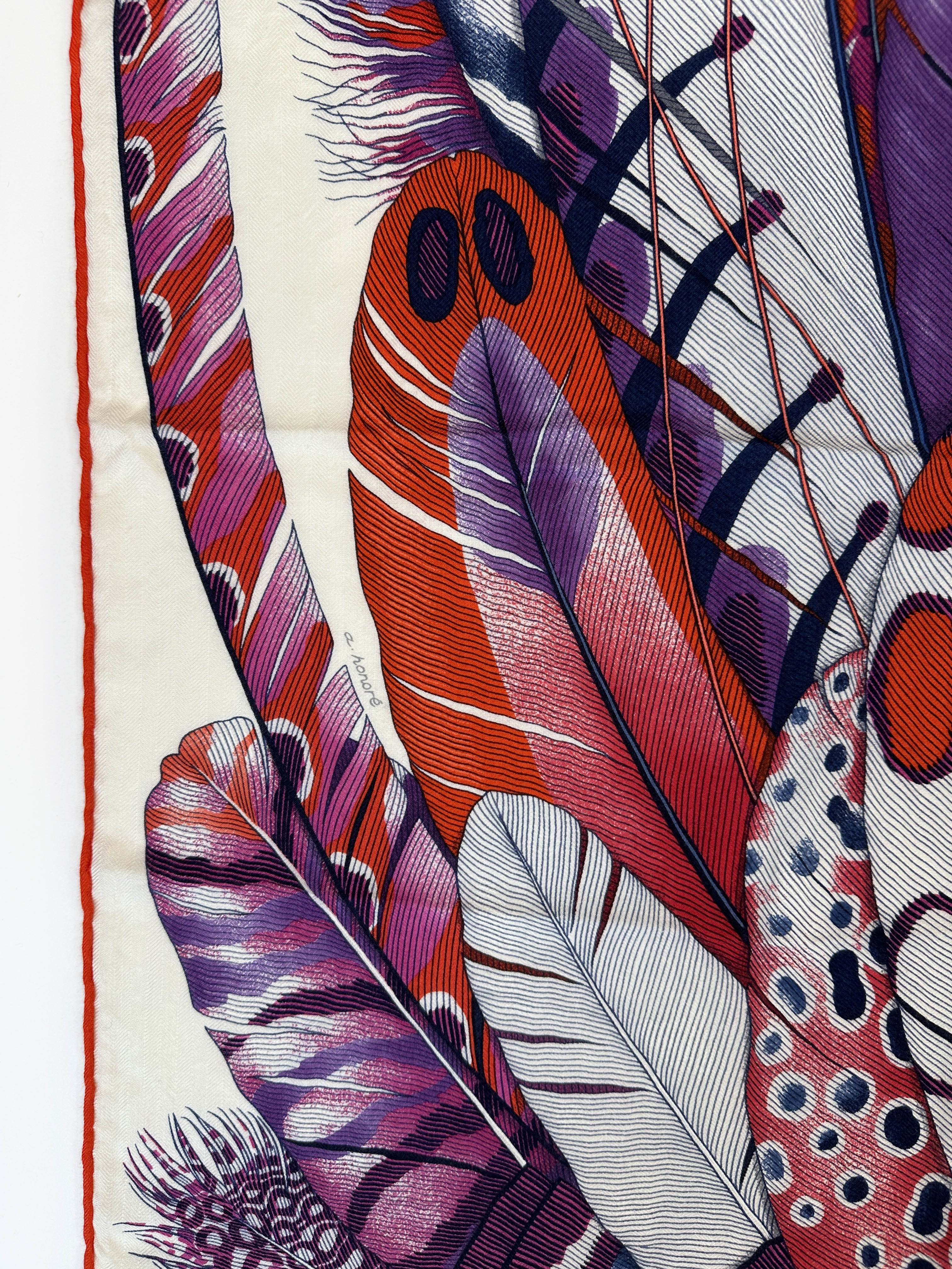 Hermès Plumes en Fete Cashmere Silk 140