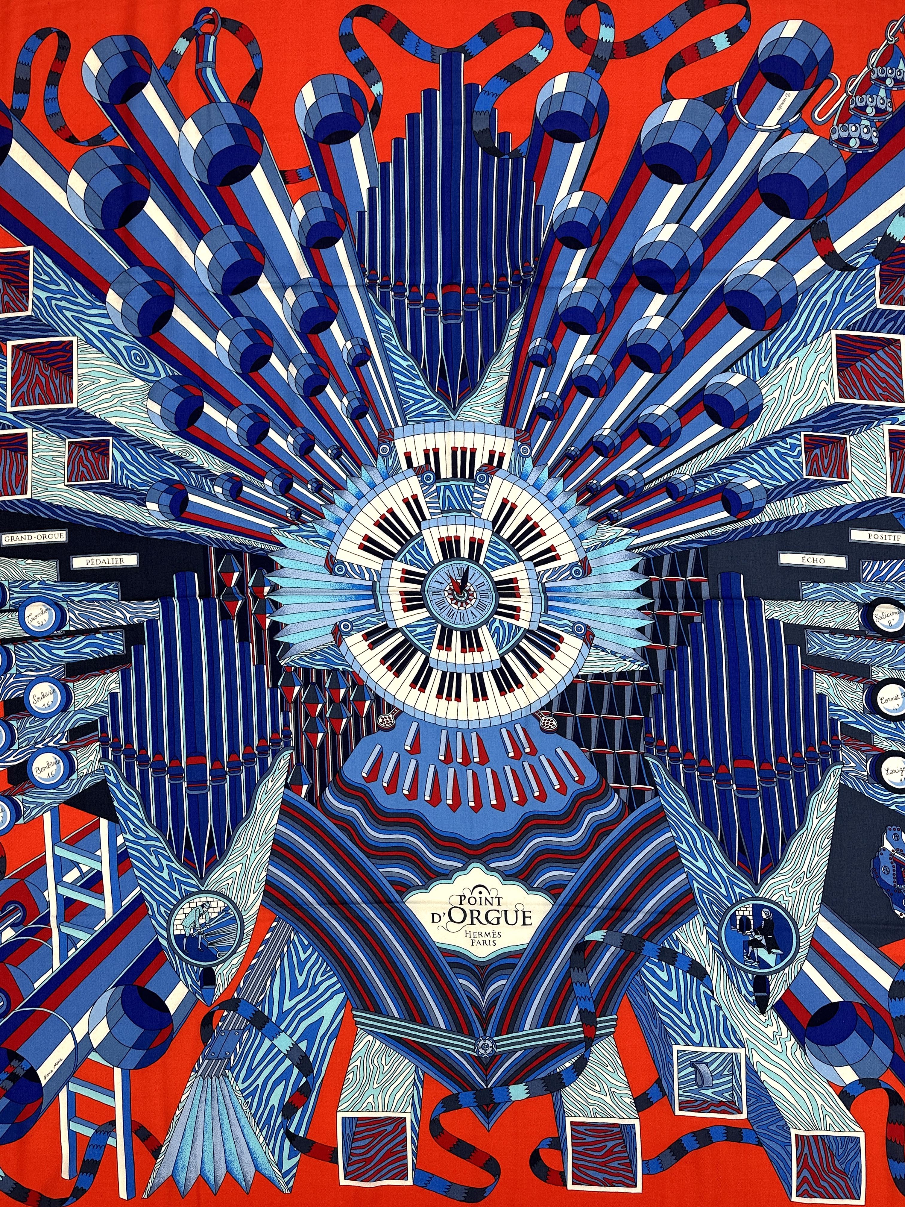 Hermès Point d'orgue Cashmere Silk 140