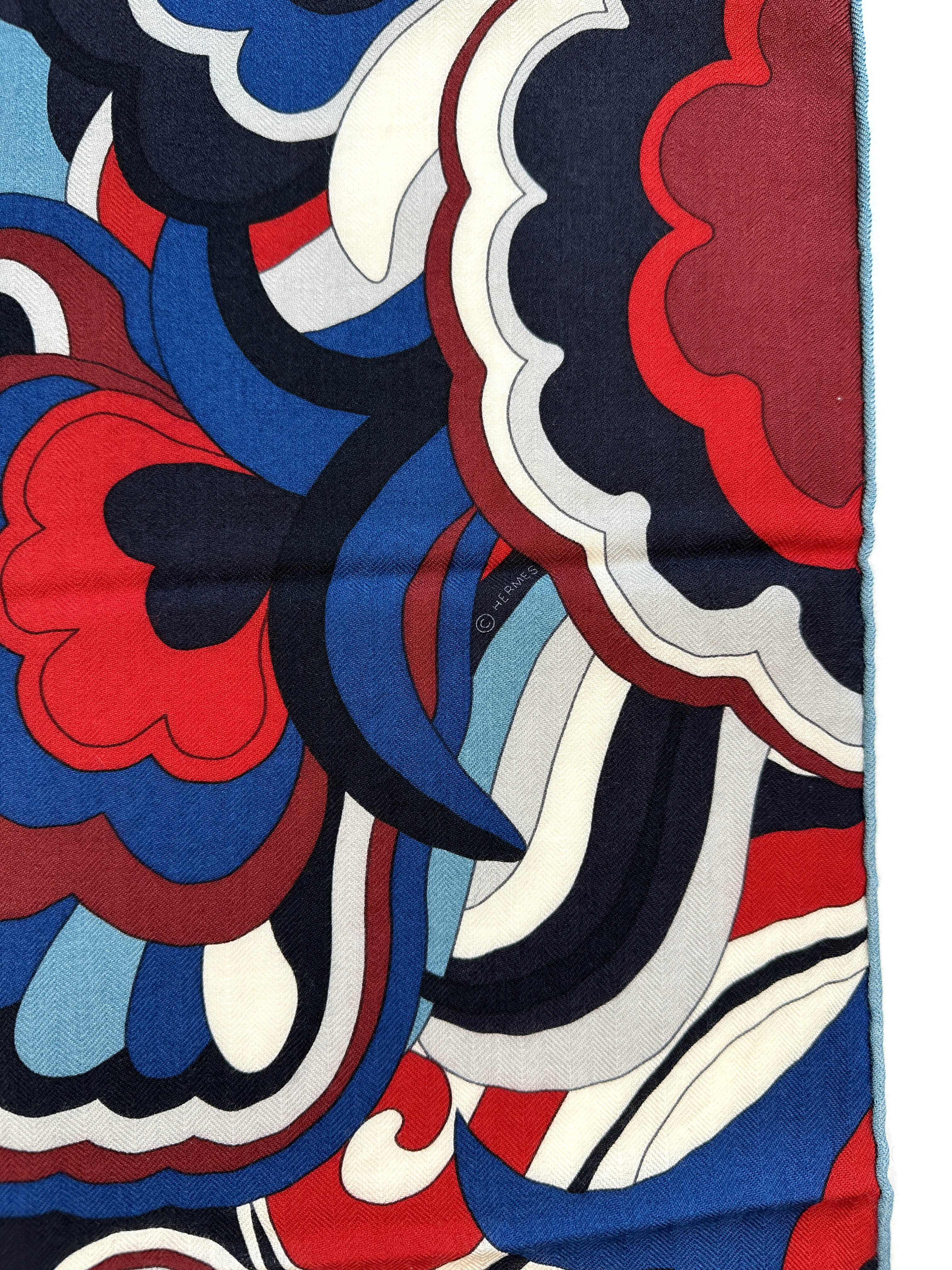 Hermès Faubourg Rainbow Cashmere Silk 140