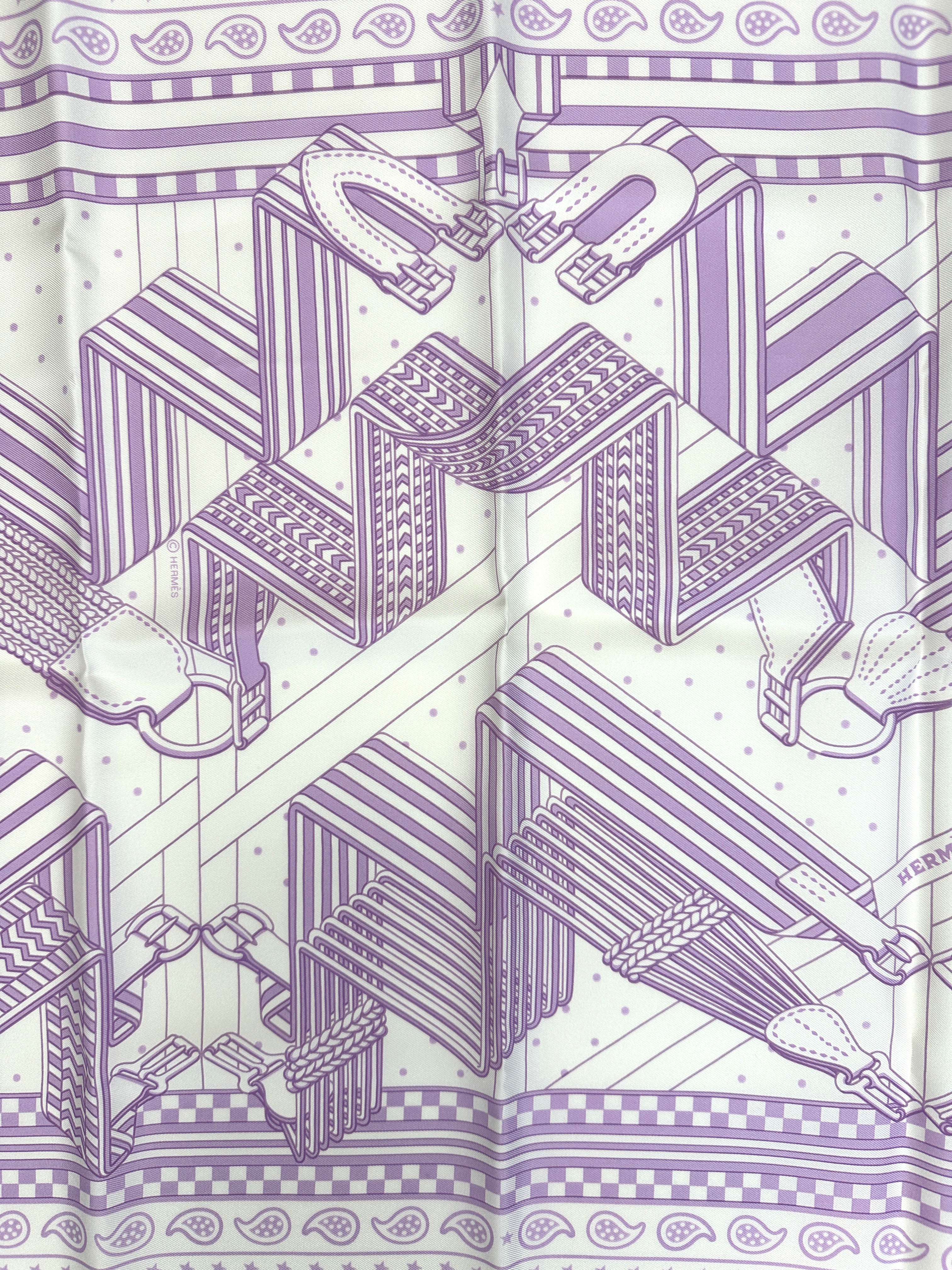 Hermès Sangles en ZigZag Bandana 55