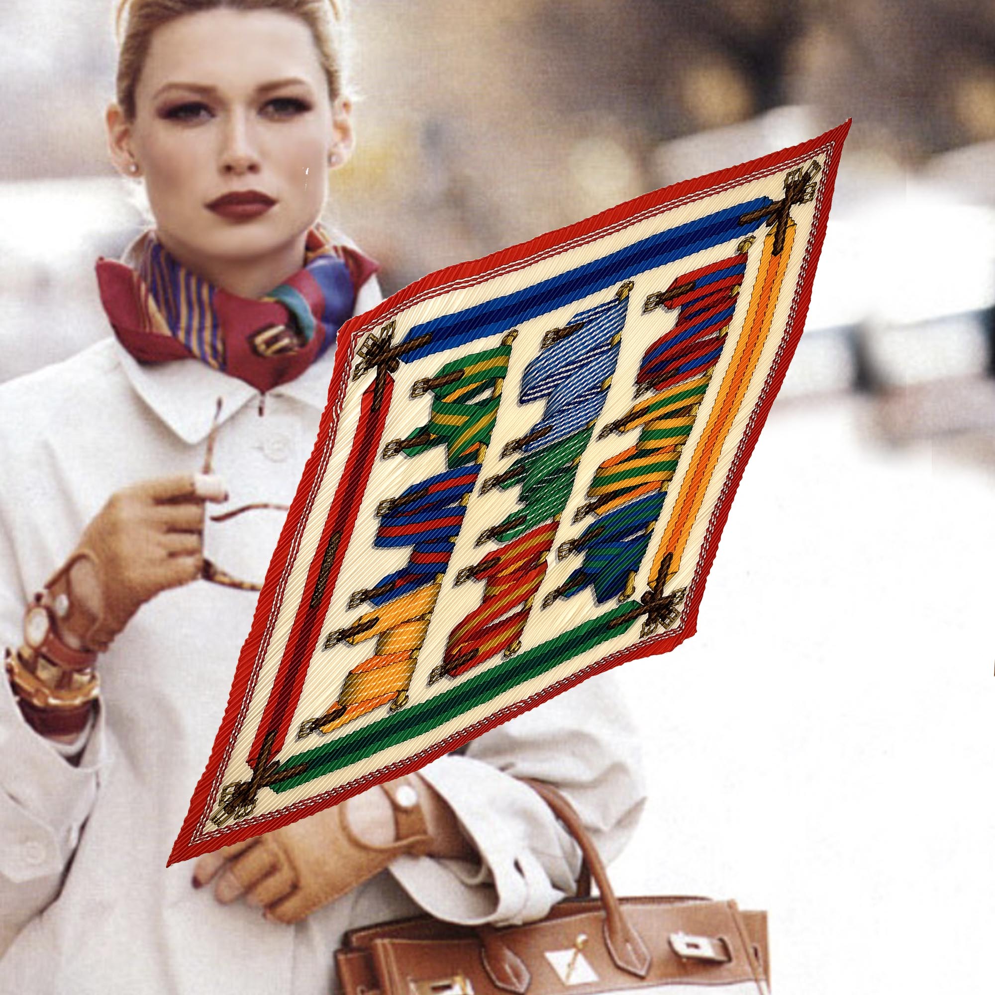Hermès Sangles Plissé 90