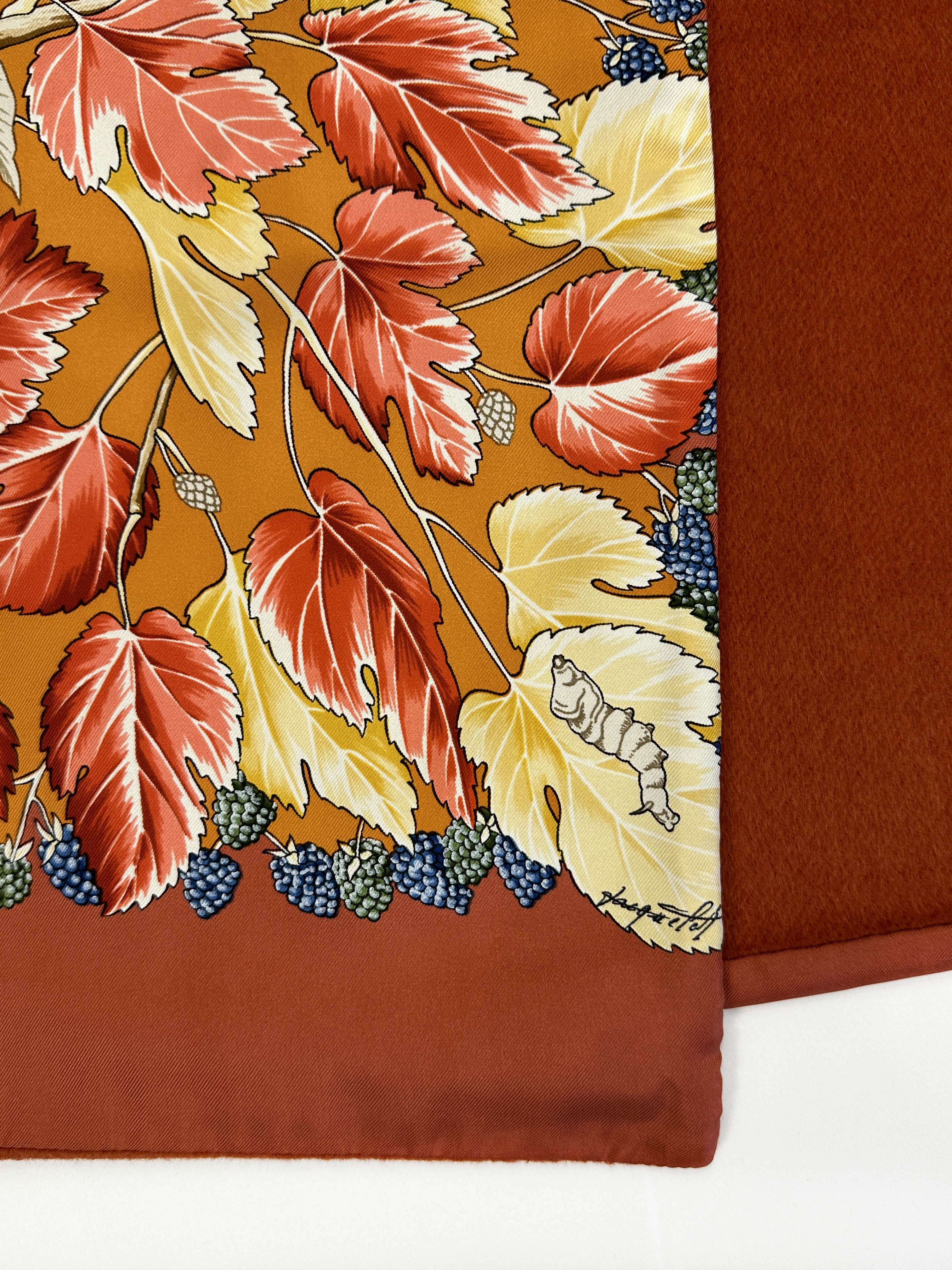 Hermès L'aribe de Soie Silk Angora Shawl